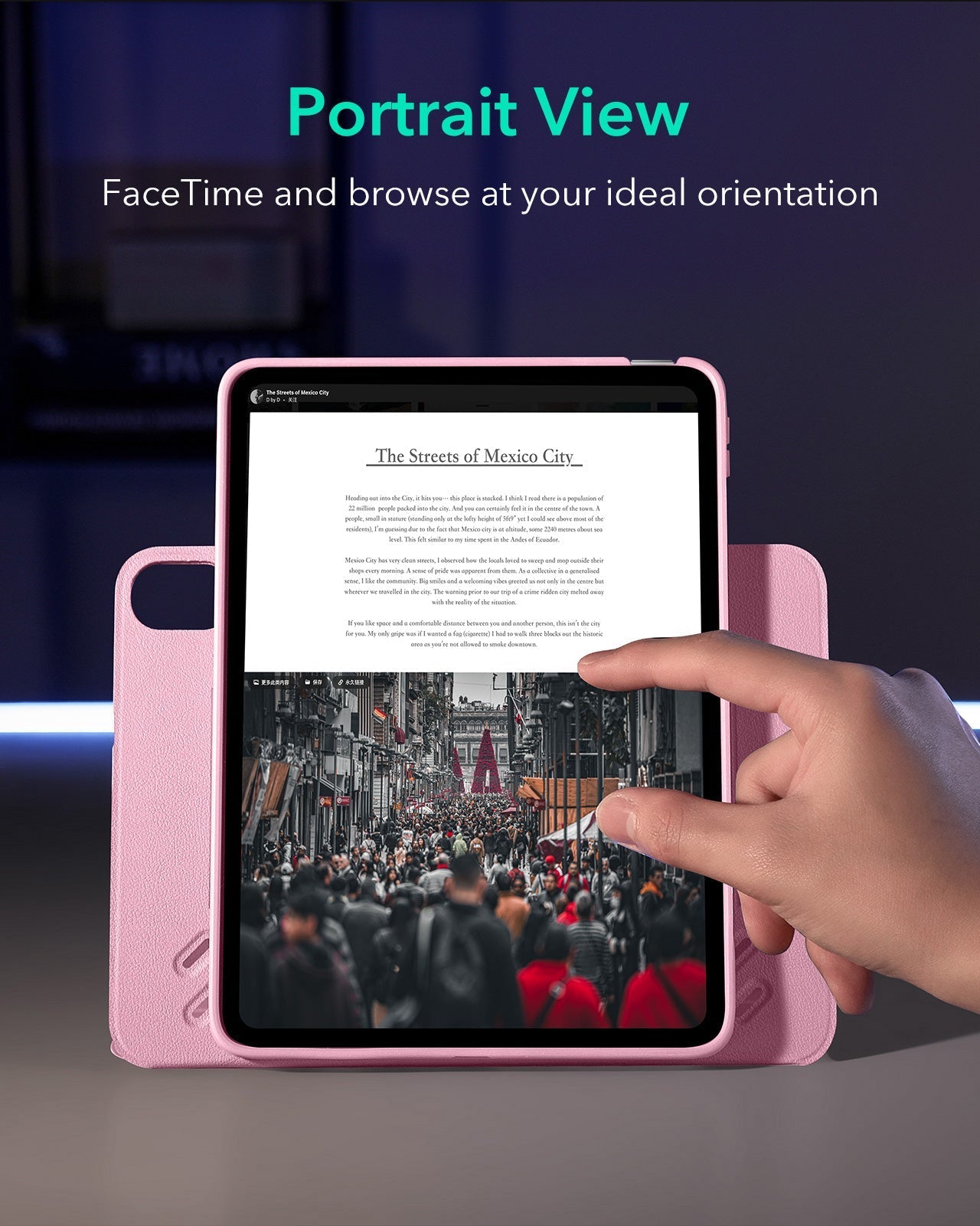 iPad 11" (A16) 2025 Bundle Shift Magnetic Case & Armorite® Paper-Feel Protection - Pink ESR ESR