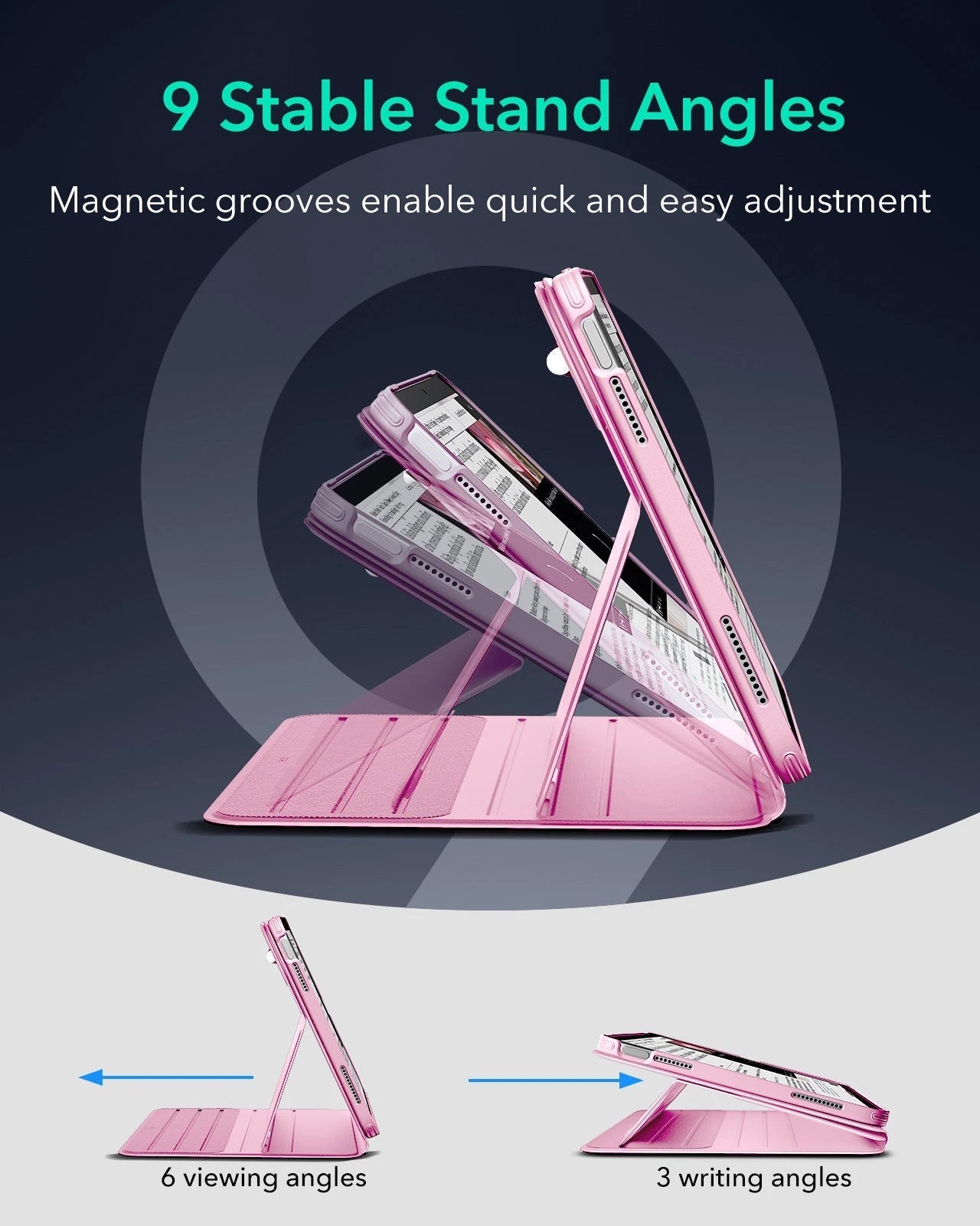 iPad 11" (A16) 2025 Bundle Shift Magnetic Case & Armorite® Paper-Feel Protection - Pink ESR ESR