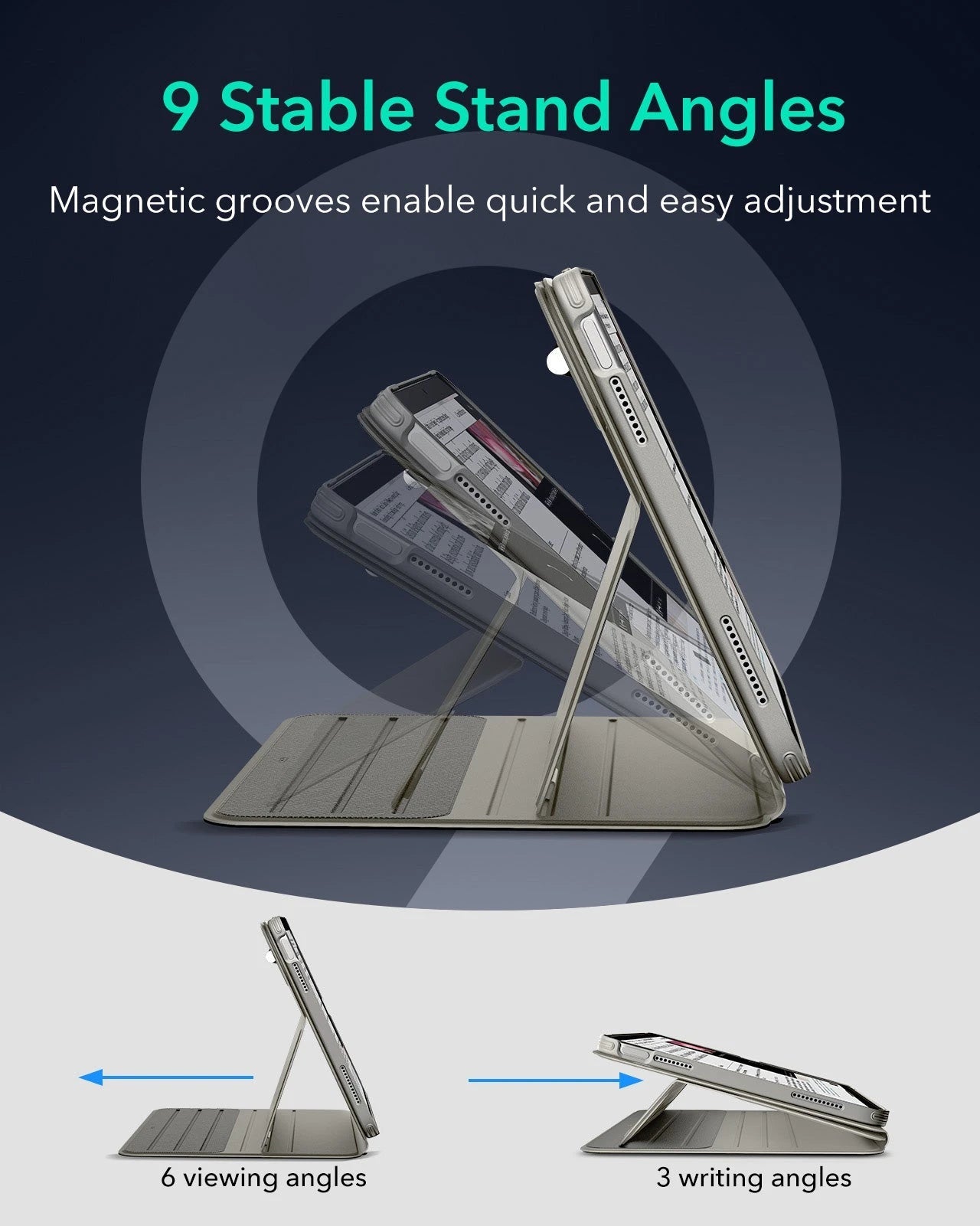 iPad 11" (A16) 2025 Bundle Shift Magnetic Case & Armorite® Paper-Feel Protection - Titanium ESR ESR