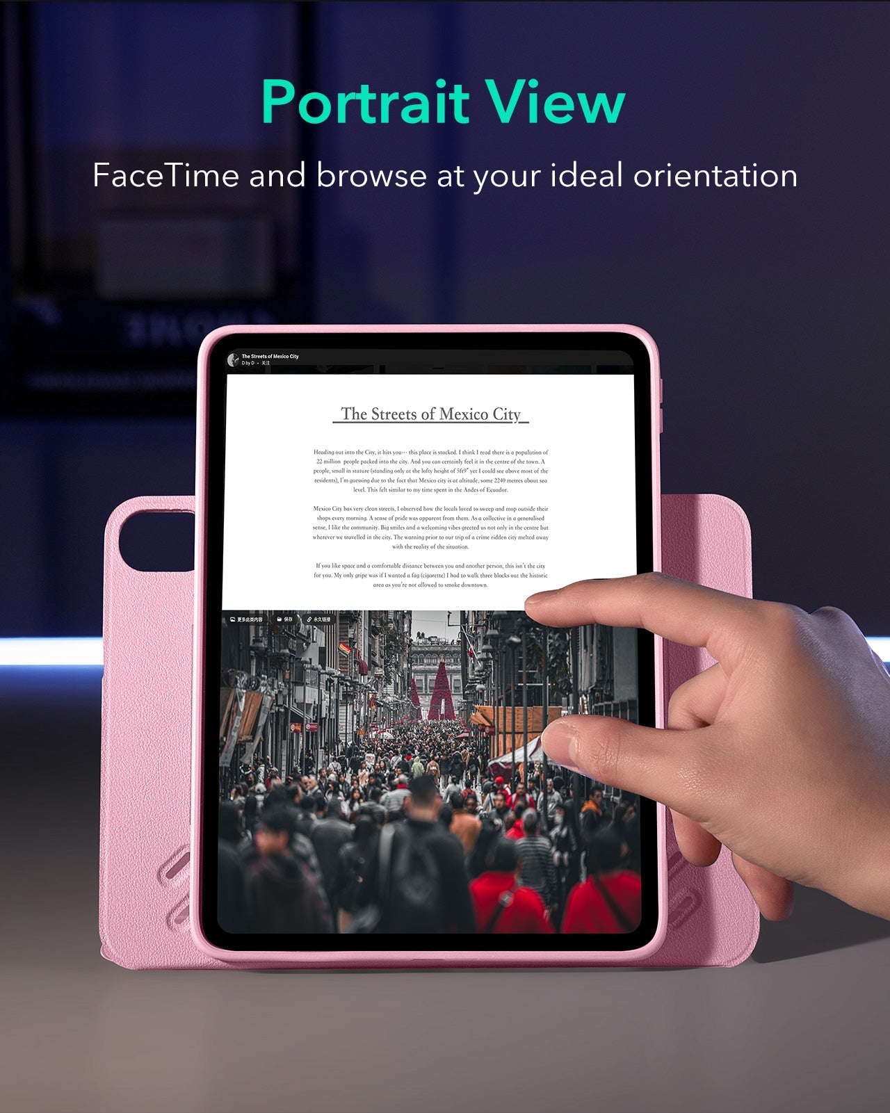iPad 11" (A16) 2025 Bundle Shift Magnetic Case & Armorite® Pro Screen Protector With UltraFit Tray - Pink