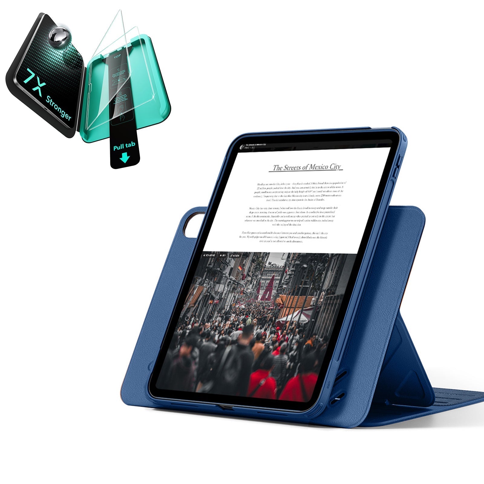 iPad 11" (A16) 2025 Bundle Shift Magnetic Case & Armorite® Protection - Navy Blue ESR ESR