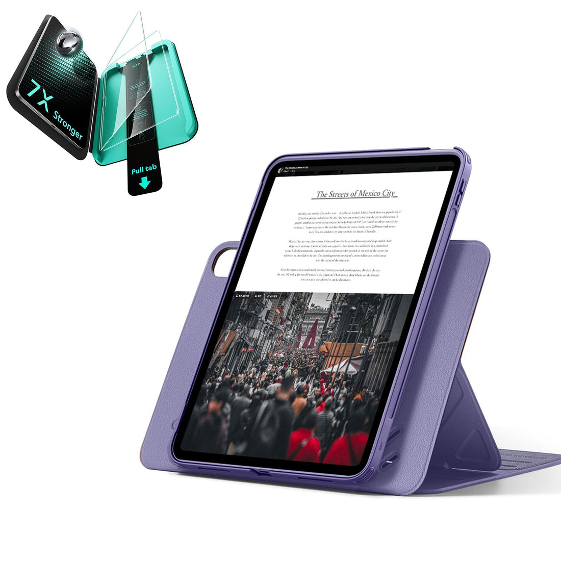 iPad 11" (A16) 2025 Bundle Shift Magnetic Case & Armorite® Protection - Purple ESR ESR