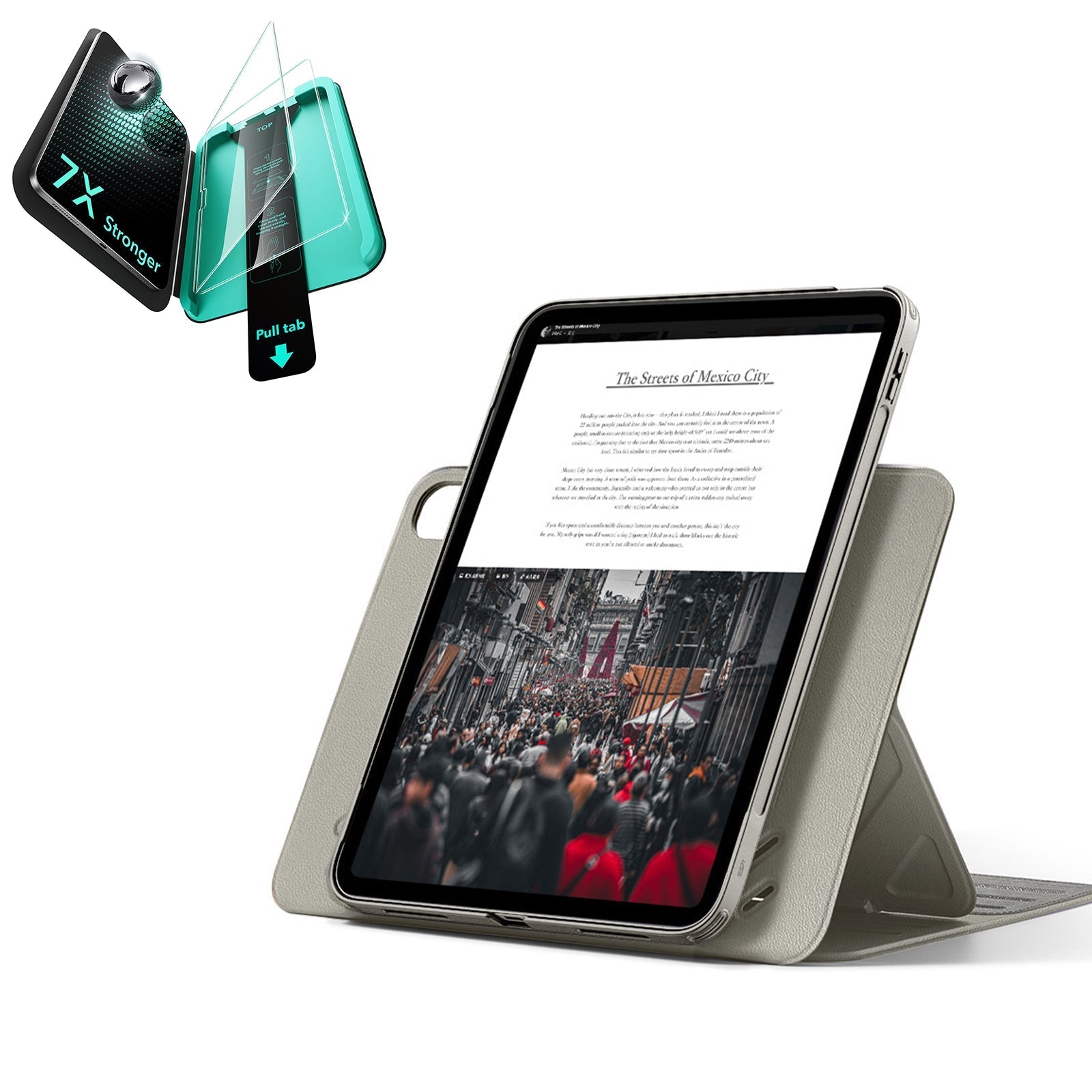 iPad 11" (A16) 2025 Bundle Shift Magnetic Case & Armorite® Protection - Titanium ESR ESR