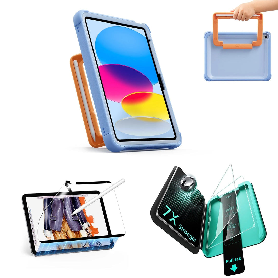 iPad 11" (A16) 2025 Kids All-in-One Bundle - Sky Blue ESR ESR