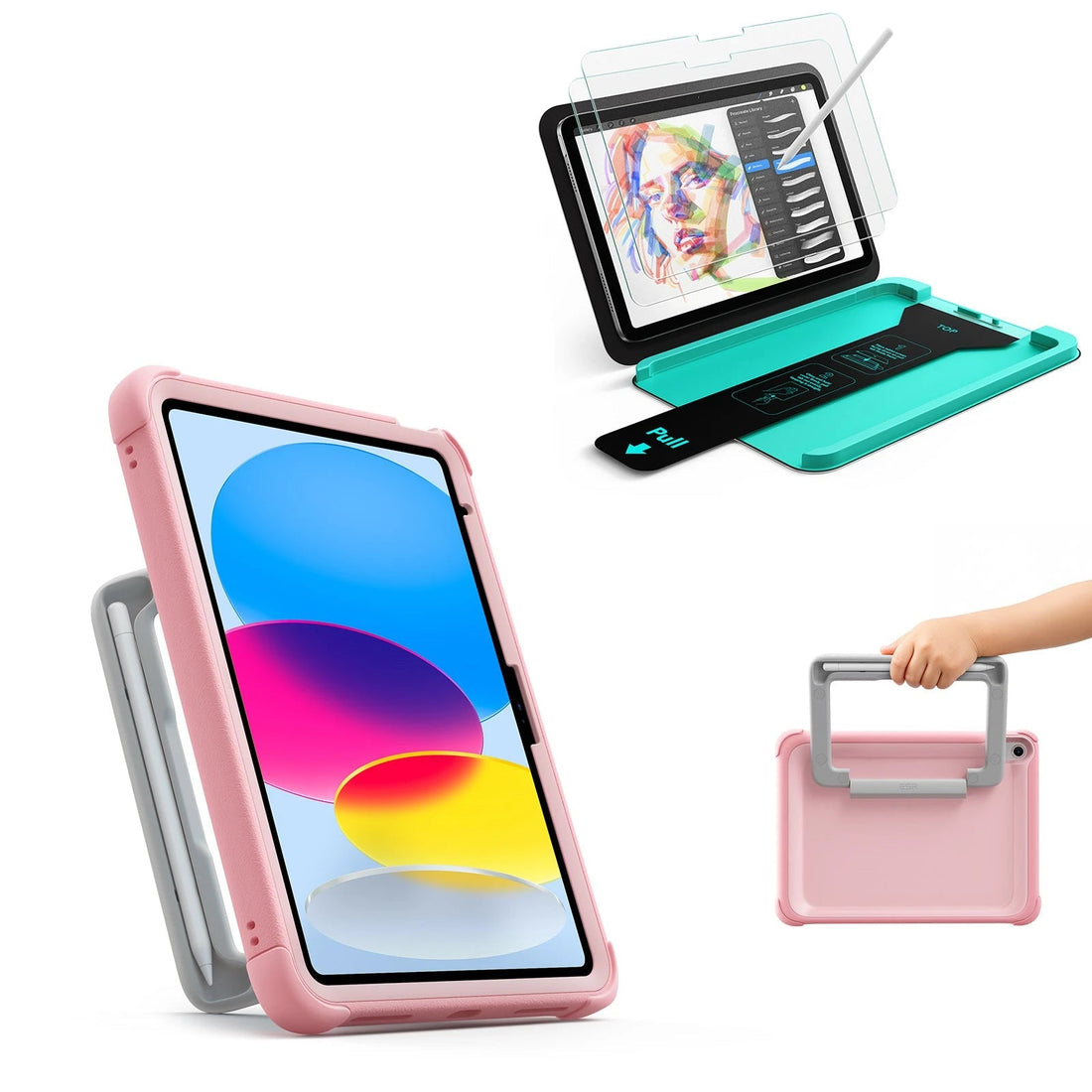 iPad 11" (A16) 2025 Kids Write & Protect Bundle - Pink ESR ESR