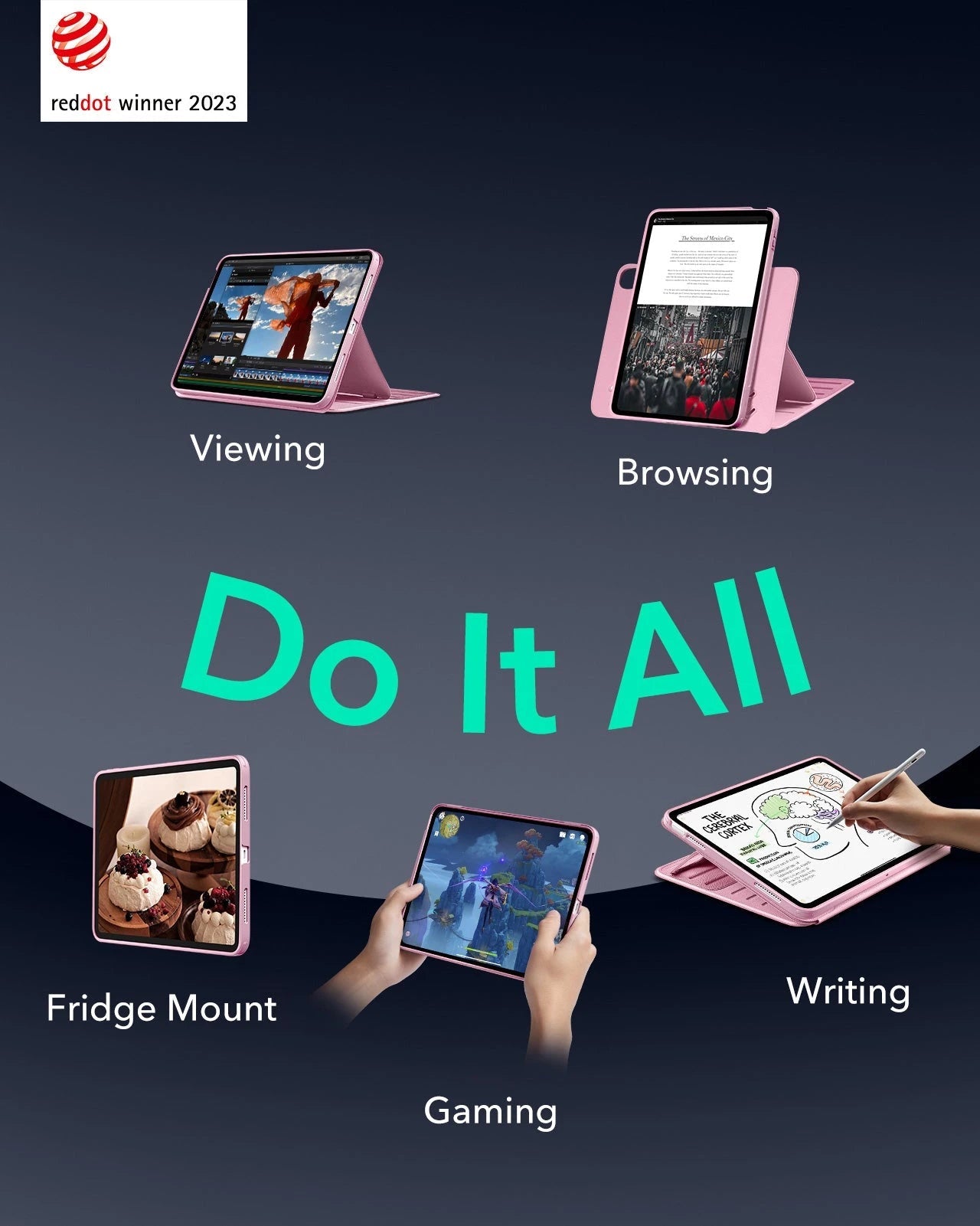 iPad 11" (A16, 2025) Shift Magnetic Case - Pink ESR ESR