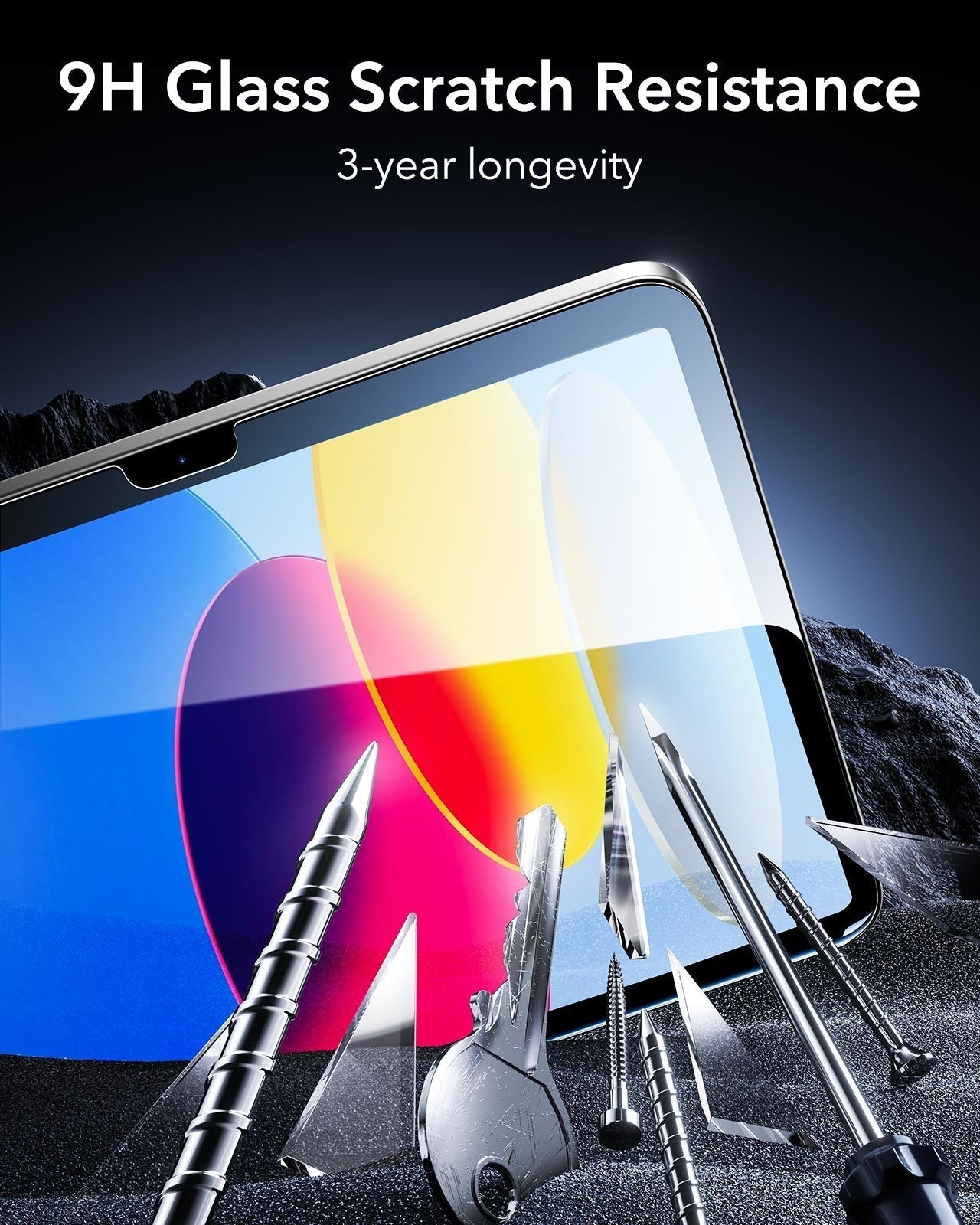 iPad 11" (A18) 2026 Bundle Rebound Magnetic Keyboard Case & Screen Protectors-9H GLASS Scratch resistance