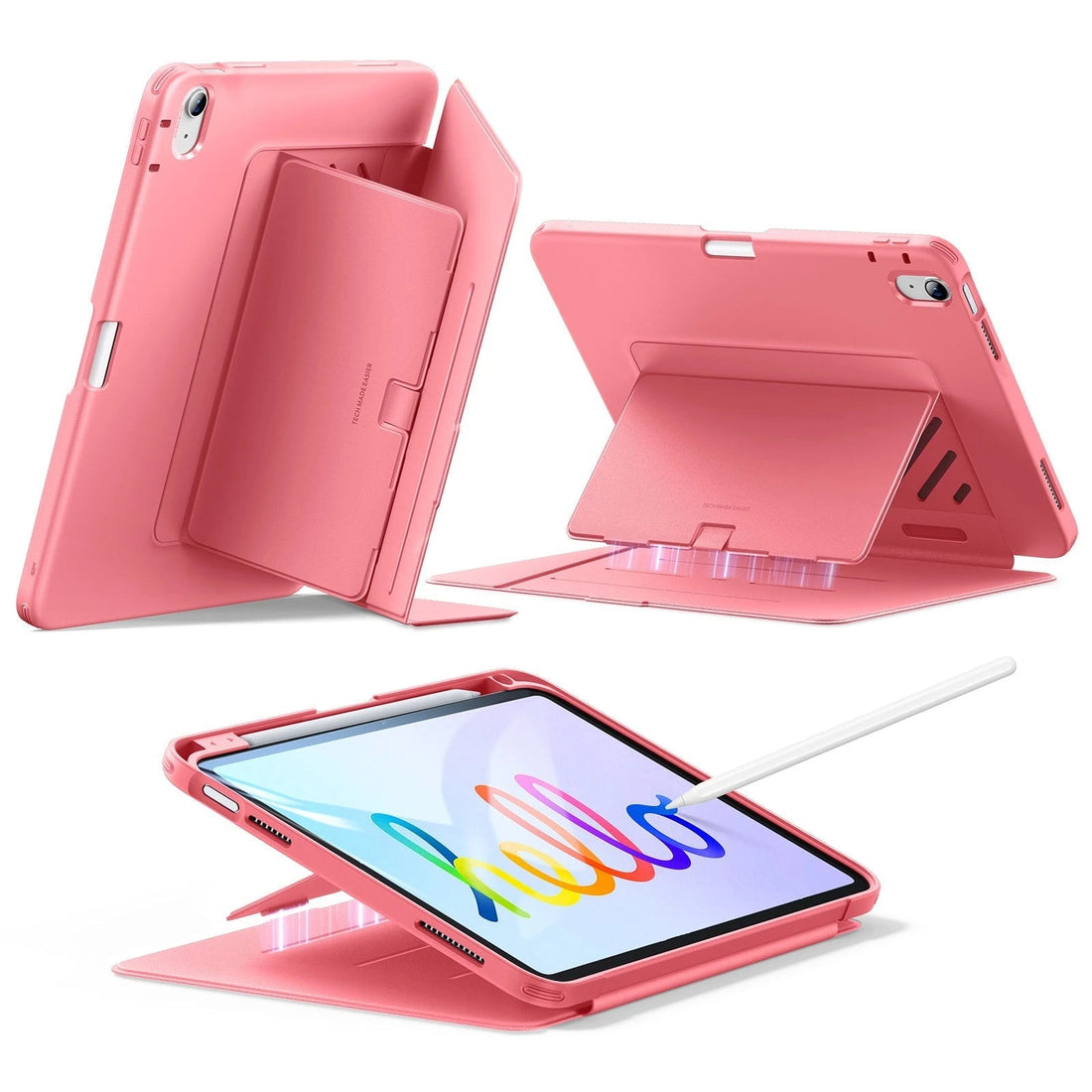 iPad 11" (A18) 2026 Flip Magnetic Case with Pencil Holder - Red ESR ESR