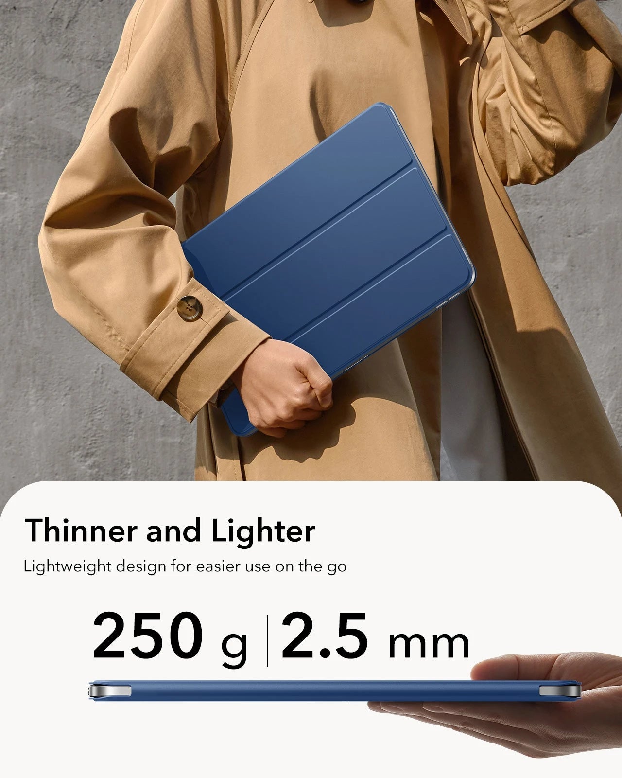 iPad 11" (A18) 2026 Rebound Magnetic Case - Navy Blue ESR ESR