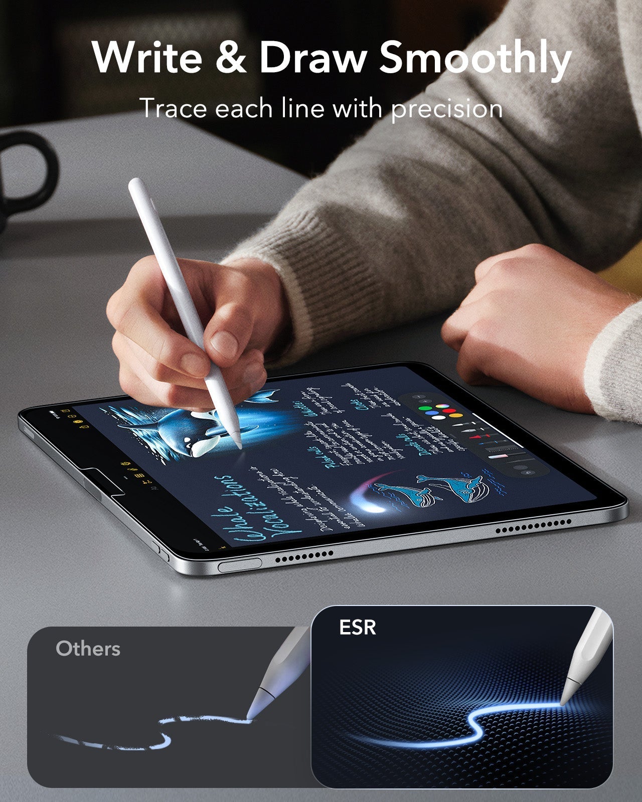 iPad 11" (A18) 2026 UltraFit Armorite® Paper-Feel Screen Protector – 2 Pack ESR ESR