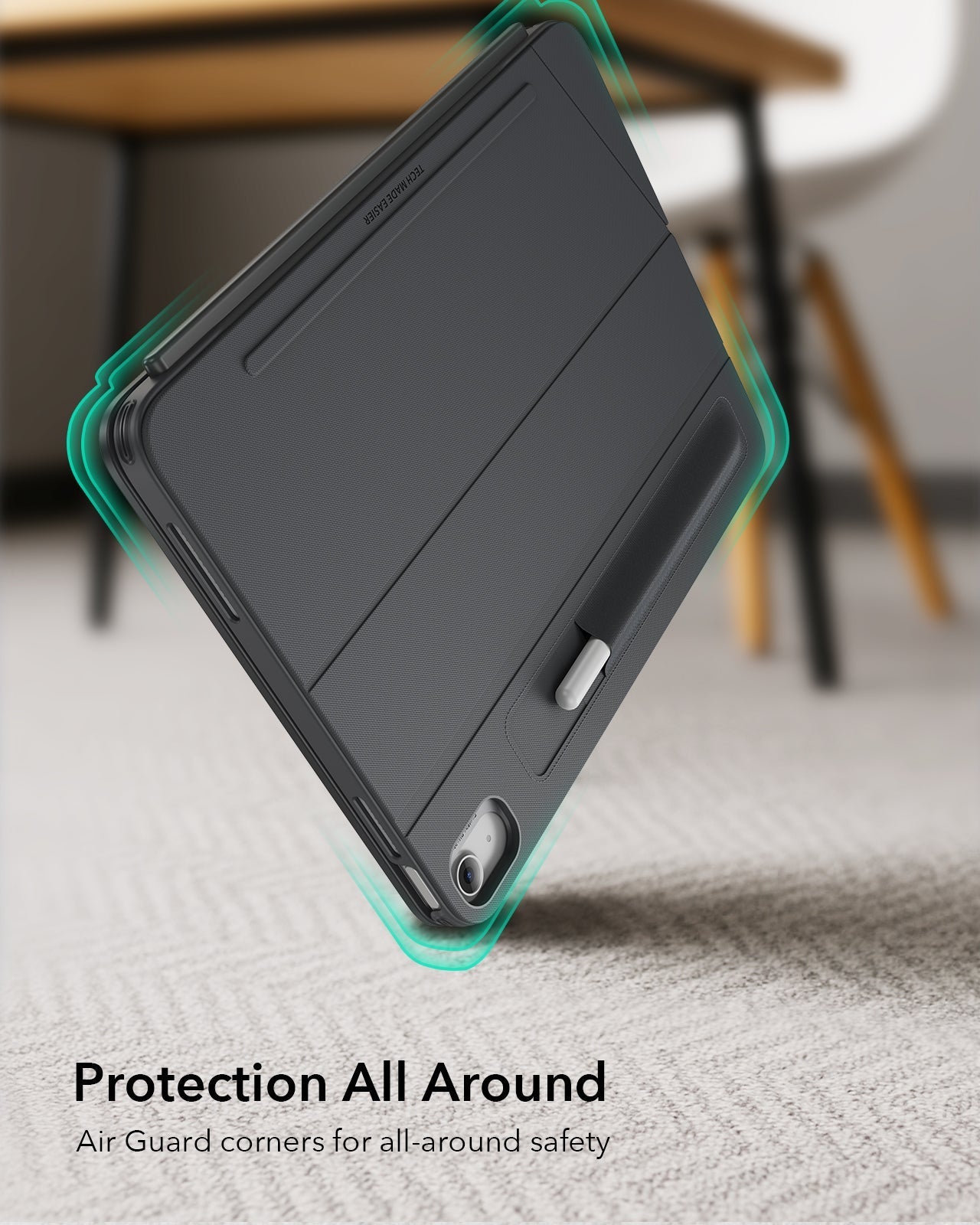 Bluetooth Tastaturhülle für iPad 11" (A18, 2026) mit abnehmbarem Case-protection all around