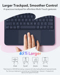 ipad air 11 inch flex keyboard case with detachable-larger trackpad，smoother    control