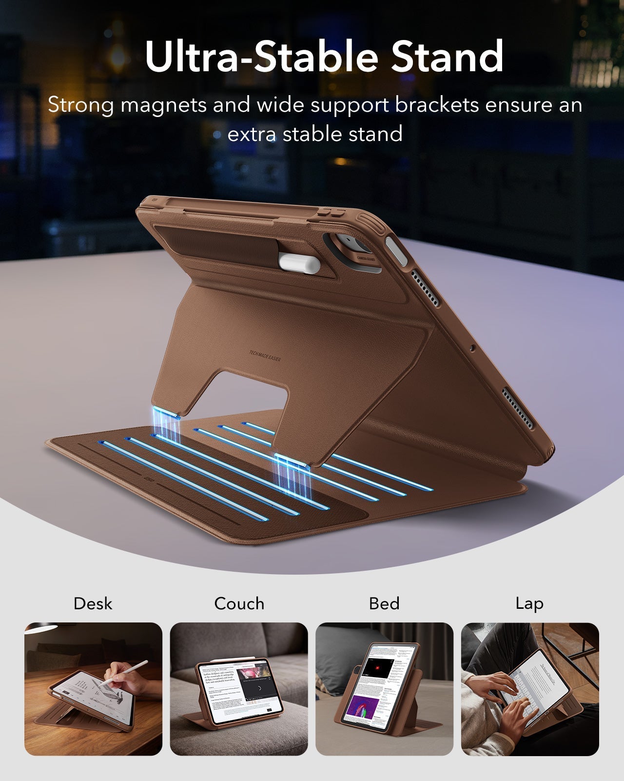 iPad Air 11" (2024), Air 10.9" (5th/4th Gen) Shift Magnetic Case - Brown ESR ESR