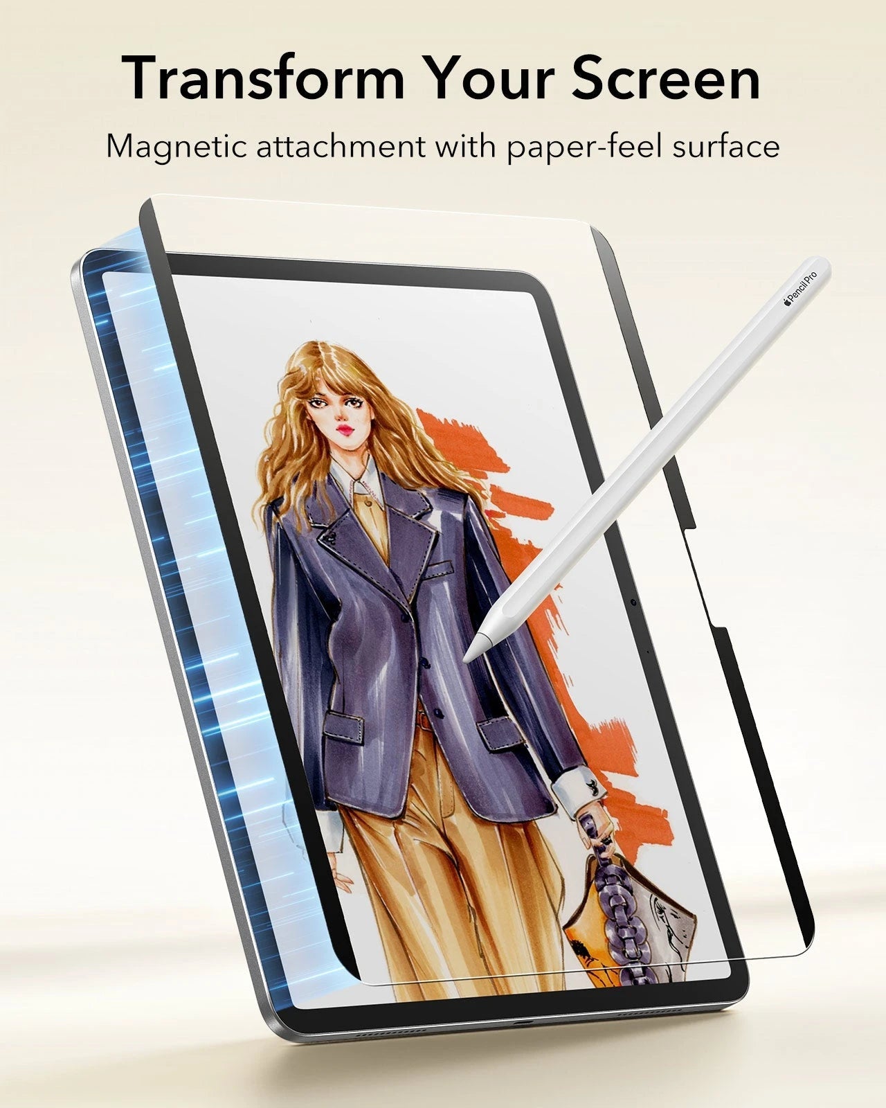 Blue Flex iPad Air 11 Keyboard Case, 7X Magnetic Paper-Feel Kit-transform your screen