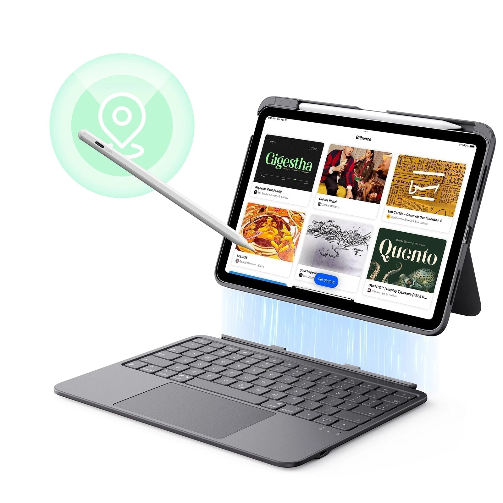 iPad Air 11" (2024) Flex Keyboard Case (Detachable) Pencil Bundle- US Layout-Dark Gray ESR ESR