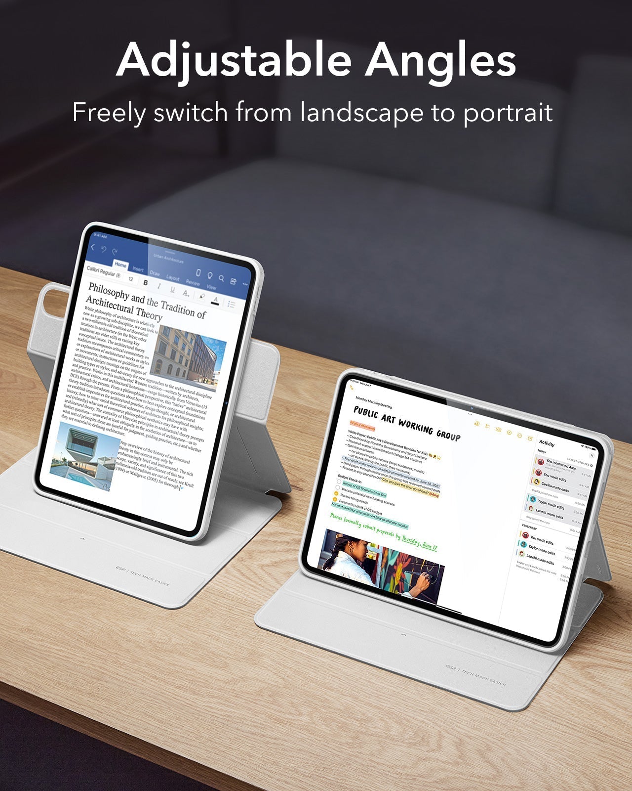 iPad Air 11″ (2025) Rebound Transformation Bundle - Brilliant White ESR ESR