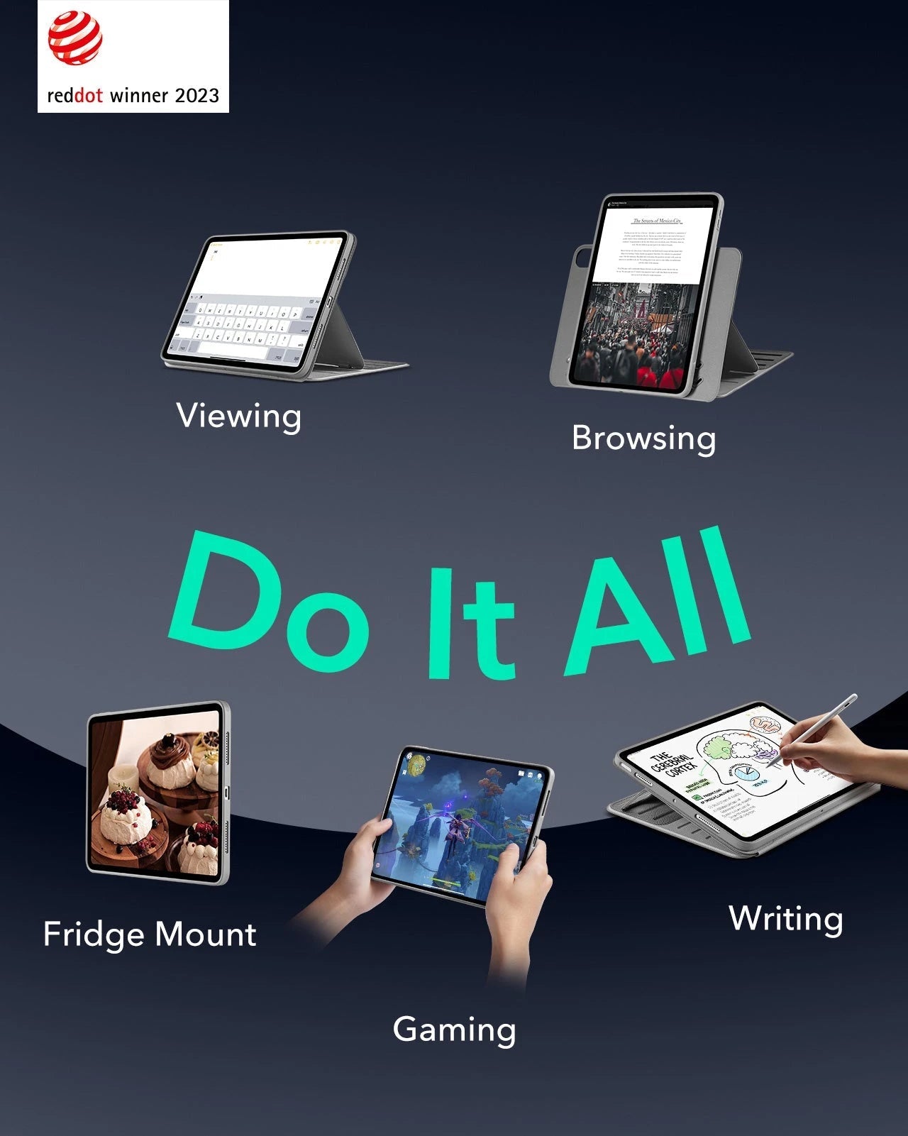iPad Air 11″ (2025) Shift Transformation Bundle - Grey ESR ESR
