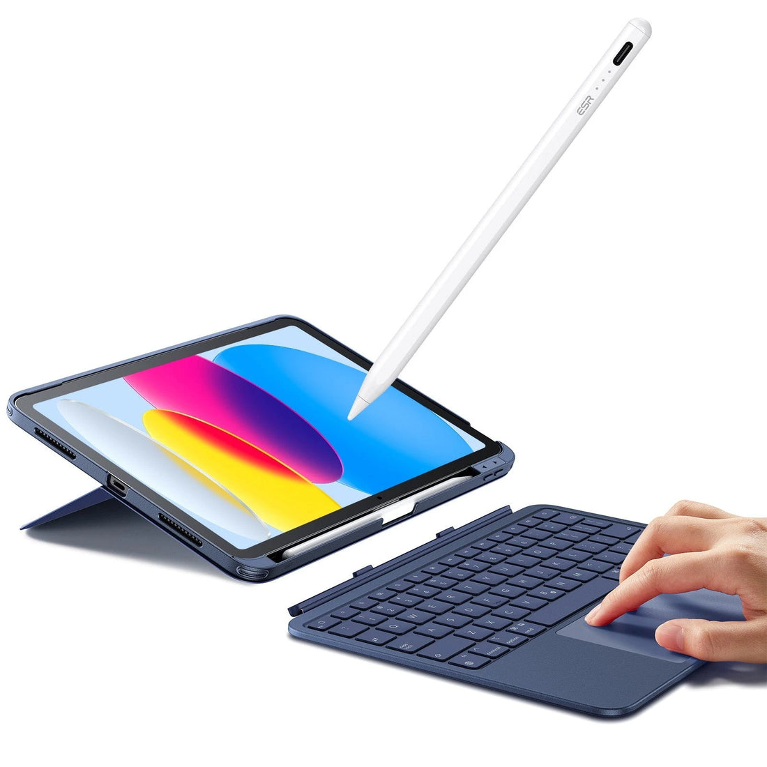 iPad Air 11" (M2) 2024 Flex Keyboard Case (Detachable) With Digital  Pencil Bundle - US Layout Blue ESR ESR
