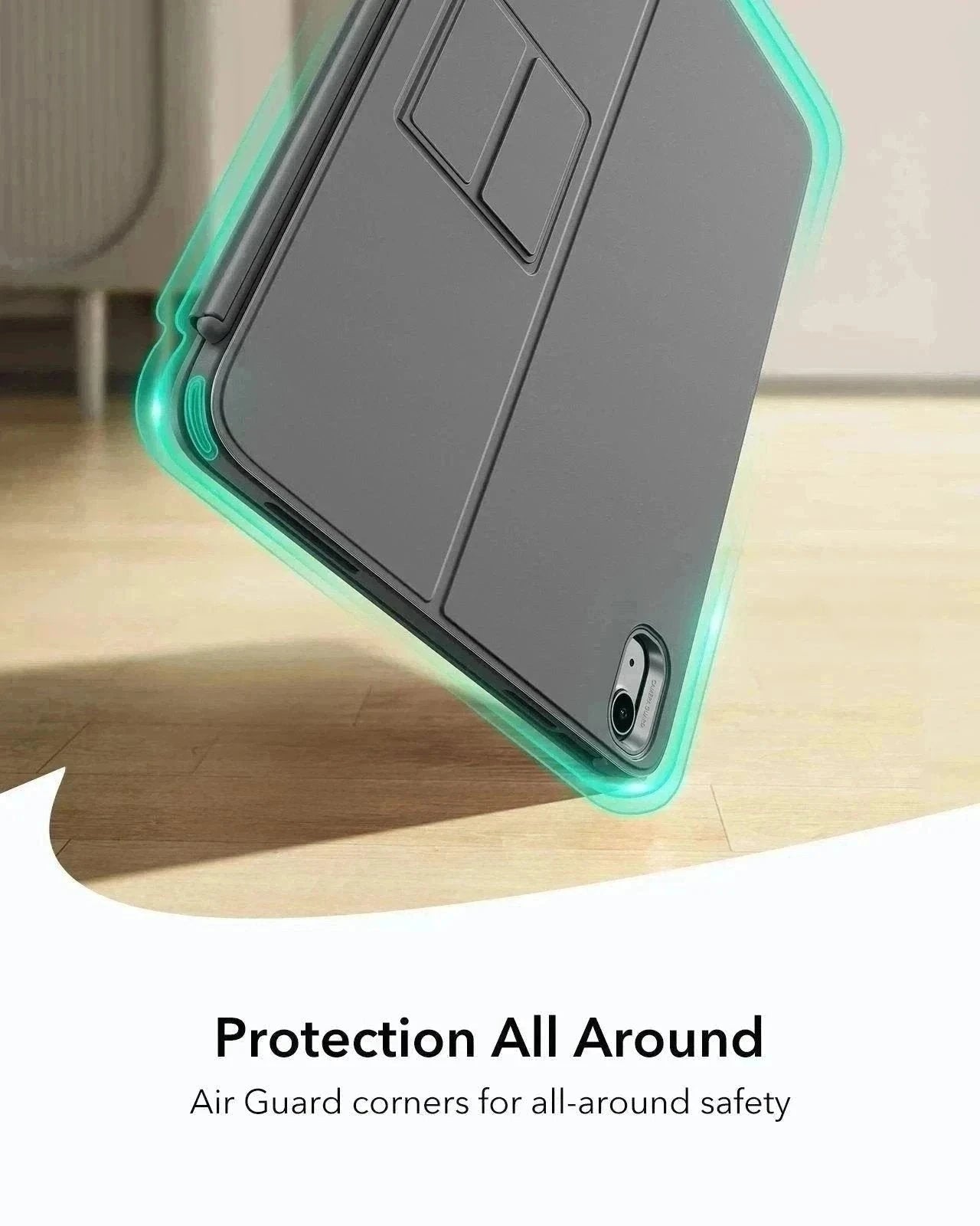 iPad Air 10,9" (5./4. Gen) Flexible Tastaturhülle (abnehmbar) - DE Layout -Dark Gray ESR ESR