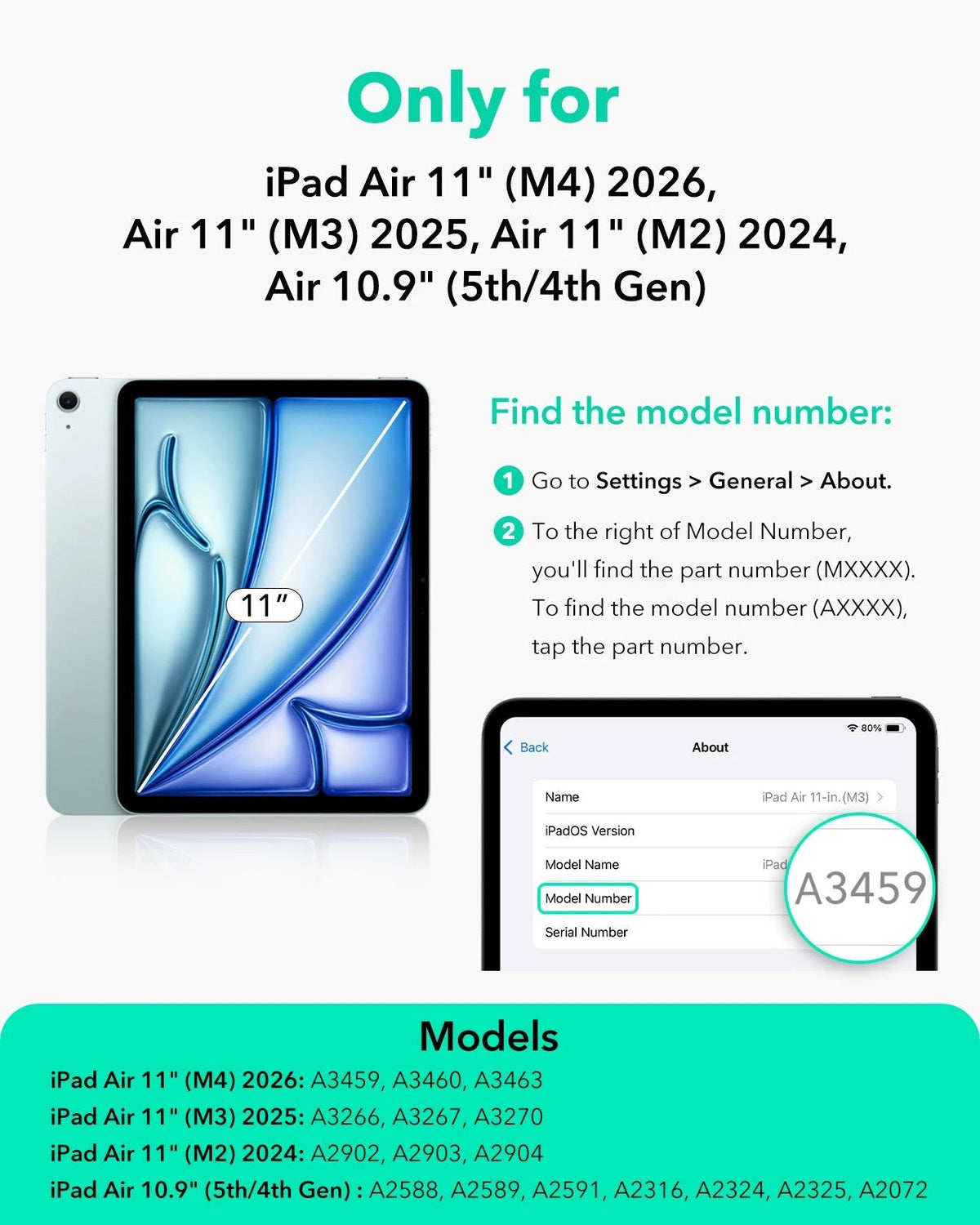 iPad Air 11" (M4) 2026 AirStance Magnetic Creator Bundle - Black ESR ESR