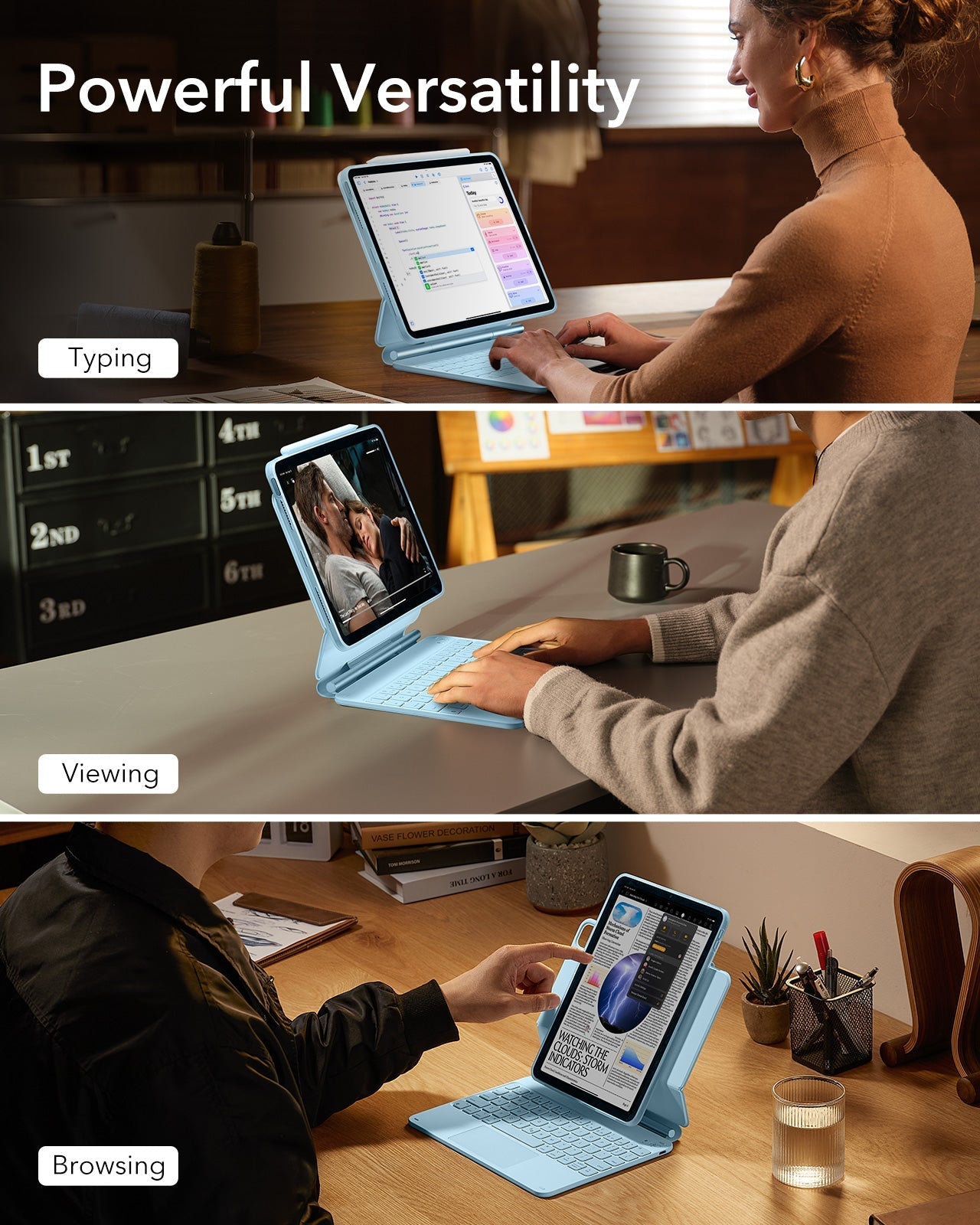 Powerful Versatility -keyboard case and digital pencil