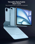 Versatile detachable back case-keyboard case and digital pencil