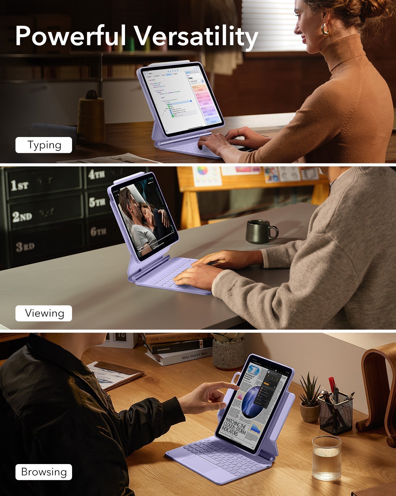 Purple_iPad_Air_11-inch_M4_2026_Rebound_Magnetic_Folio_Keyboard_Case_ESR_powerful versatility