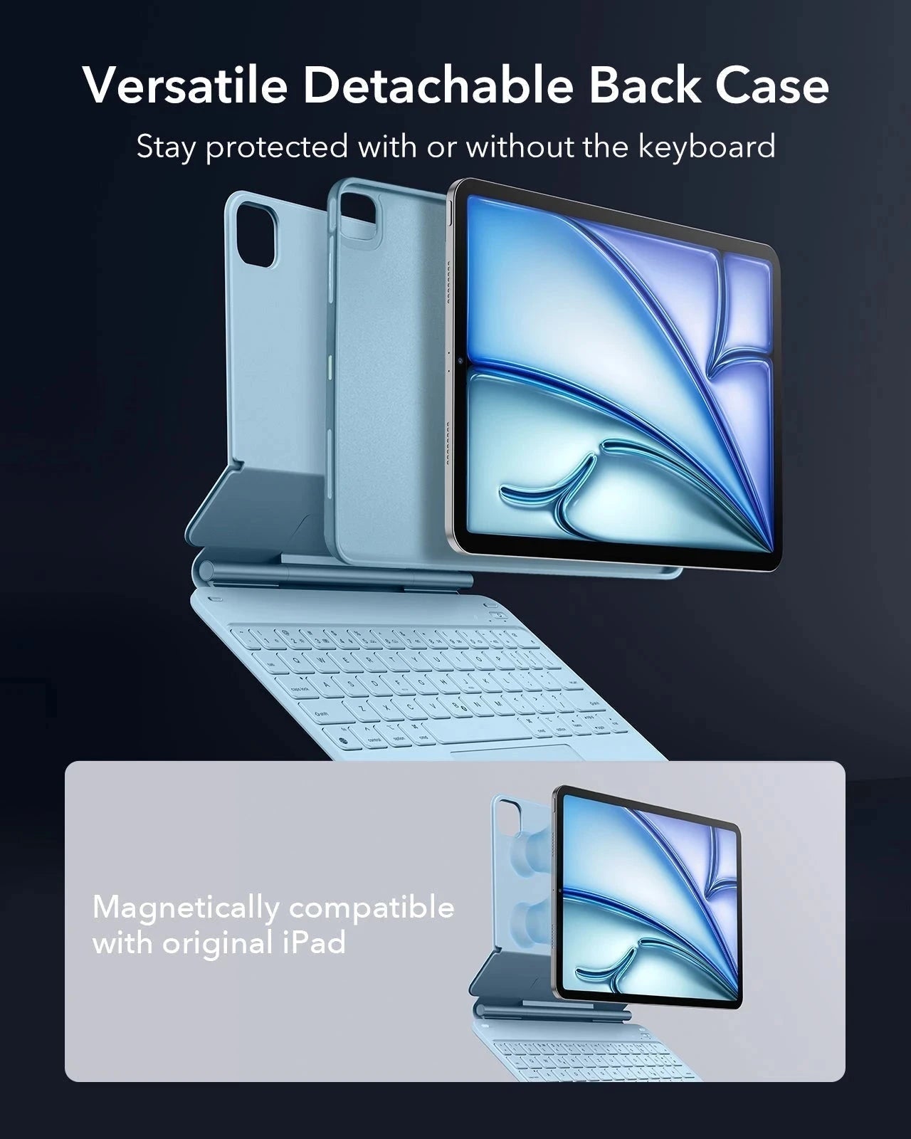 Versatile Detachable back case