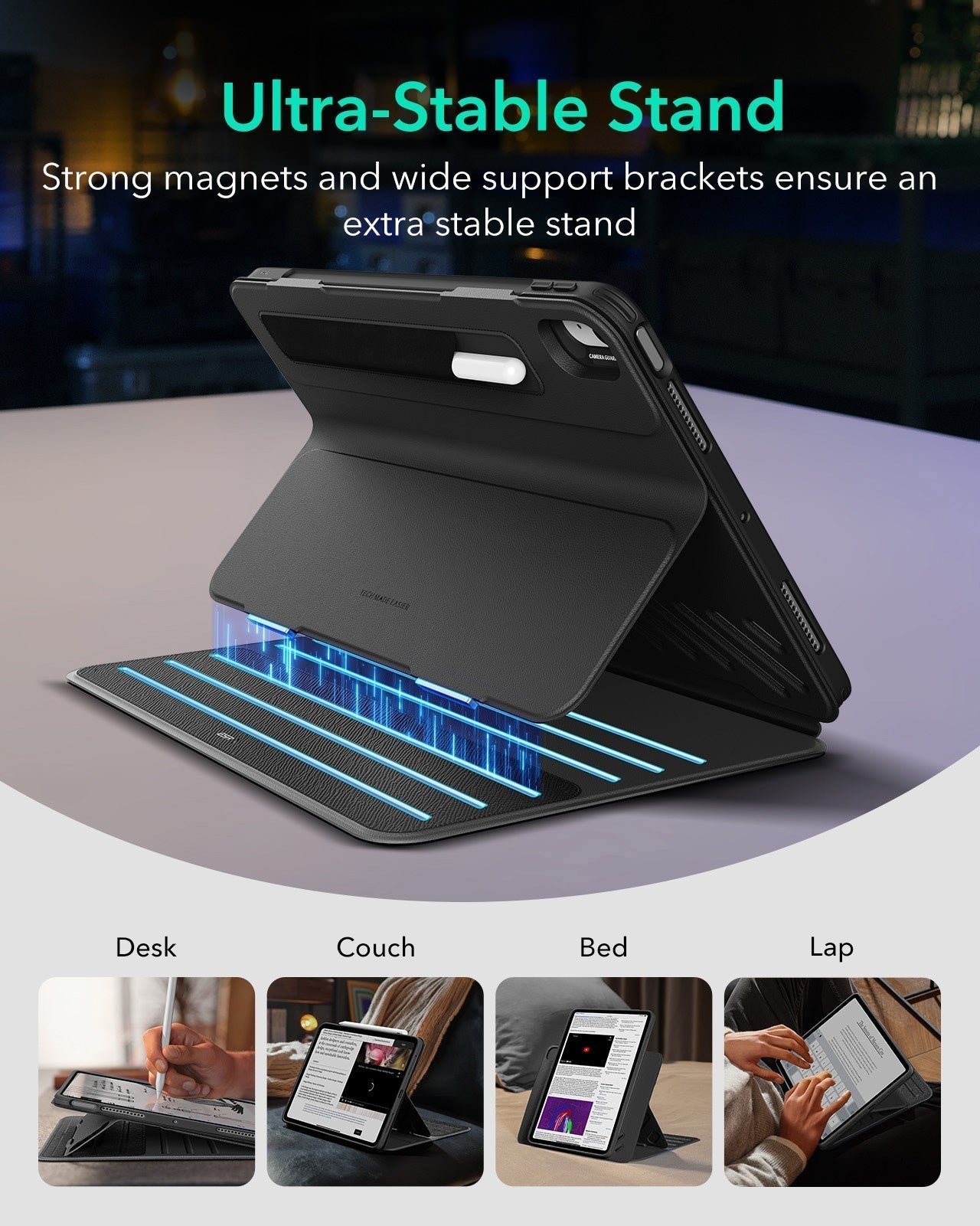 iPad Air 11" (M4) 2026 Bundle Shift Magnetic Case & Armorite® Paper-Feel Protection - Black ESR ESR