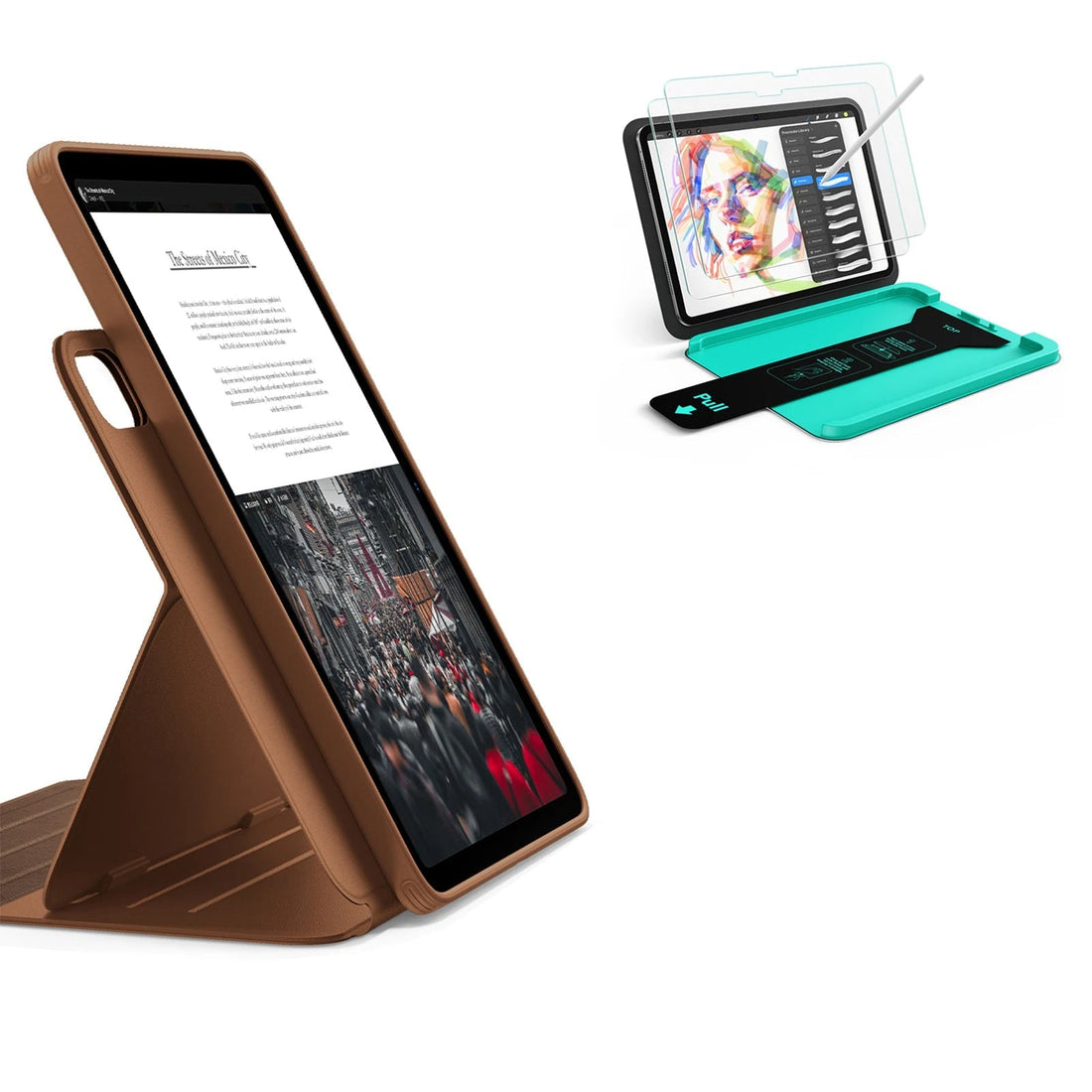 iPad Air 11" (M4) 2026 Bundle Shift Magnetic Case & Armorite® Paper-Feel Protection - Brown ESR ESR