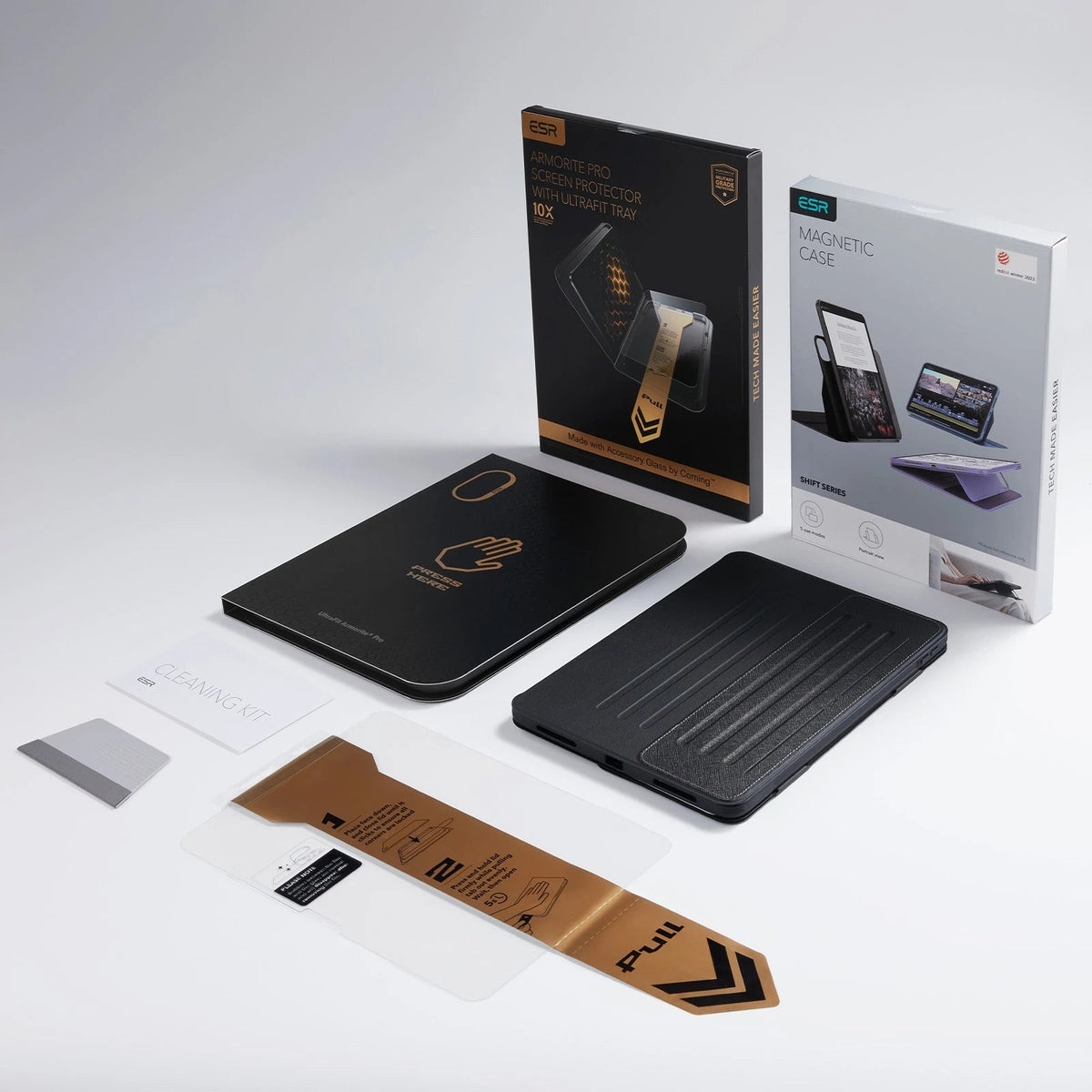 iPad Air 11" (M4) 2026 Bundle Shift Magnetic Case & Armorite® Pro Screen Protector With UltraFit Tray