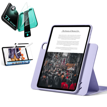Pack coque magnétique Shift & protection magnétique sensation papier & Armorite® iPad Air 11" (M4) 2026 - Light Purple