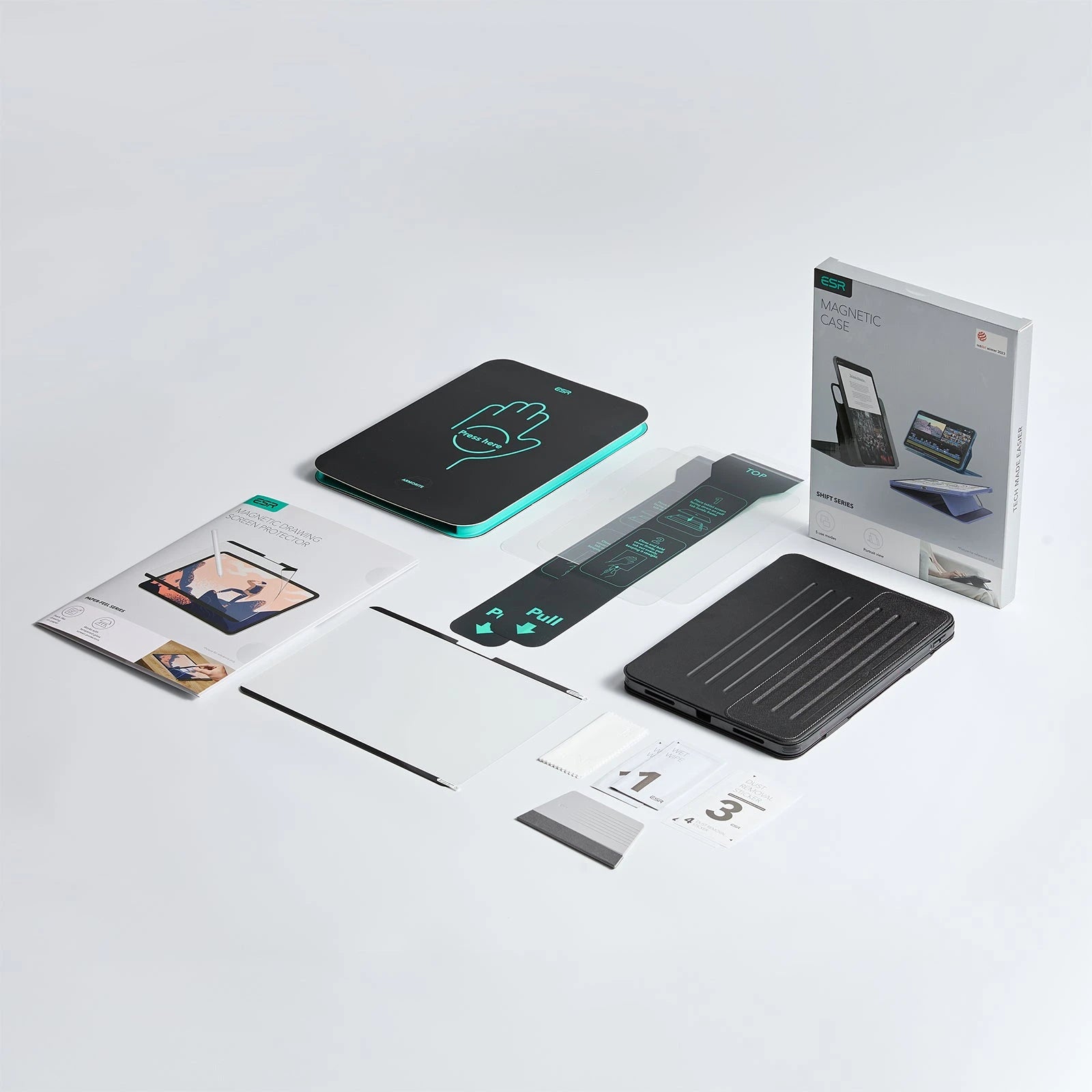 iPad Air 11" (M4) 2026 Bundle Shift Magnetic Case, Papel-Feel Magnetic & Armorite® Protection - Purple ESR ESR