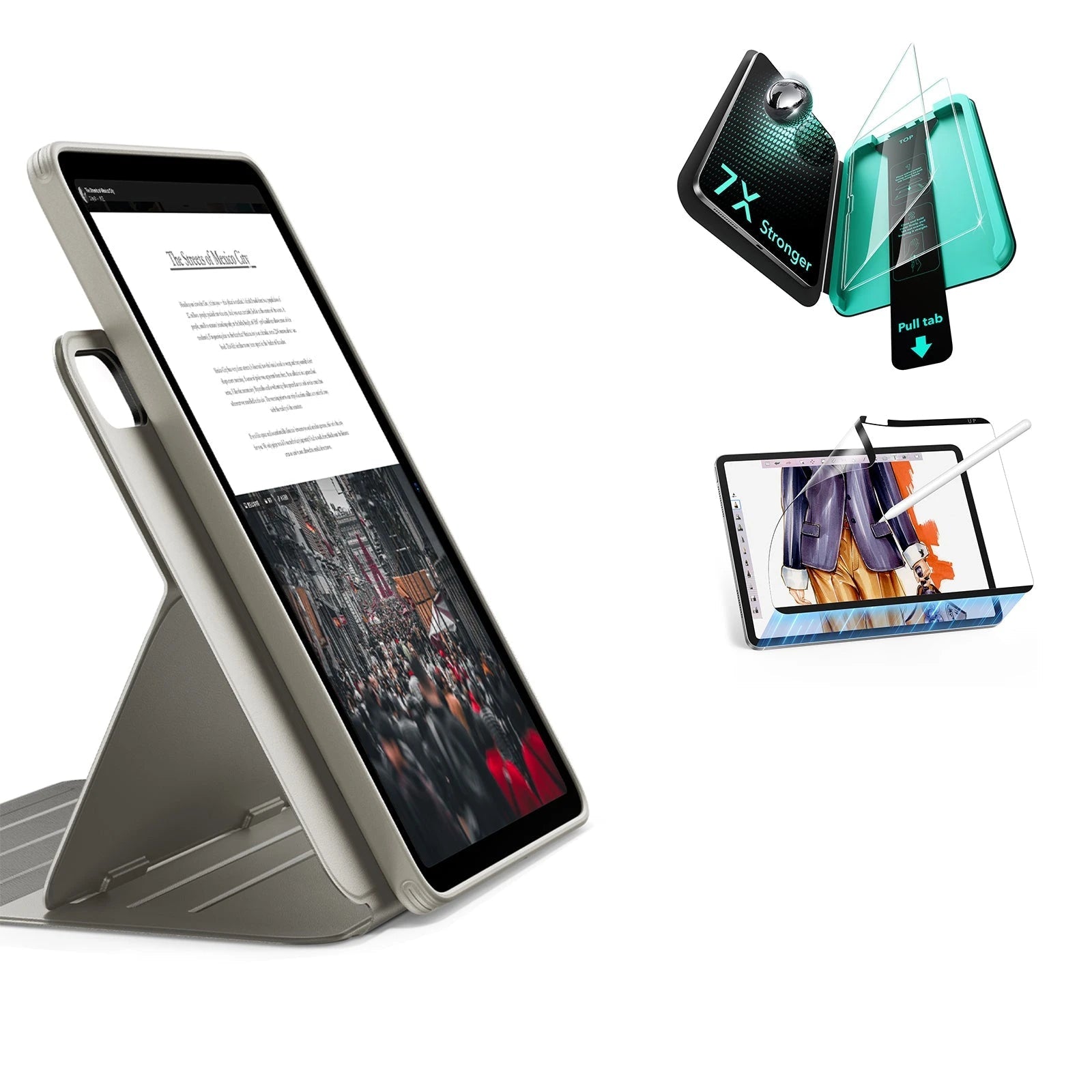iPad Air 11" (M4) 2026 Bundle Shift Magnetic Case, Papel-Feel Magnetic & Armorite® Protection - Titanium ESR ESR