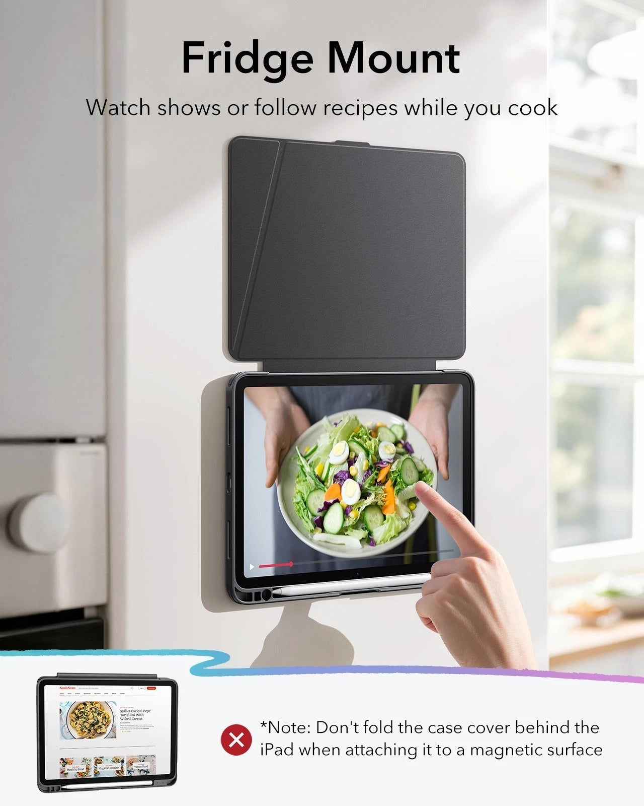 iPad Air 11" (M4) 2026 Flip Magnetic Case with Pencil Holder - Black ESR ESR