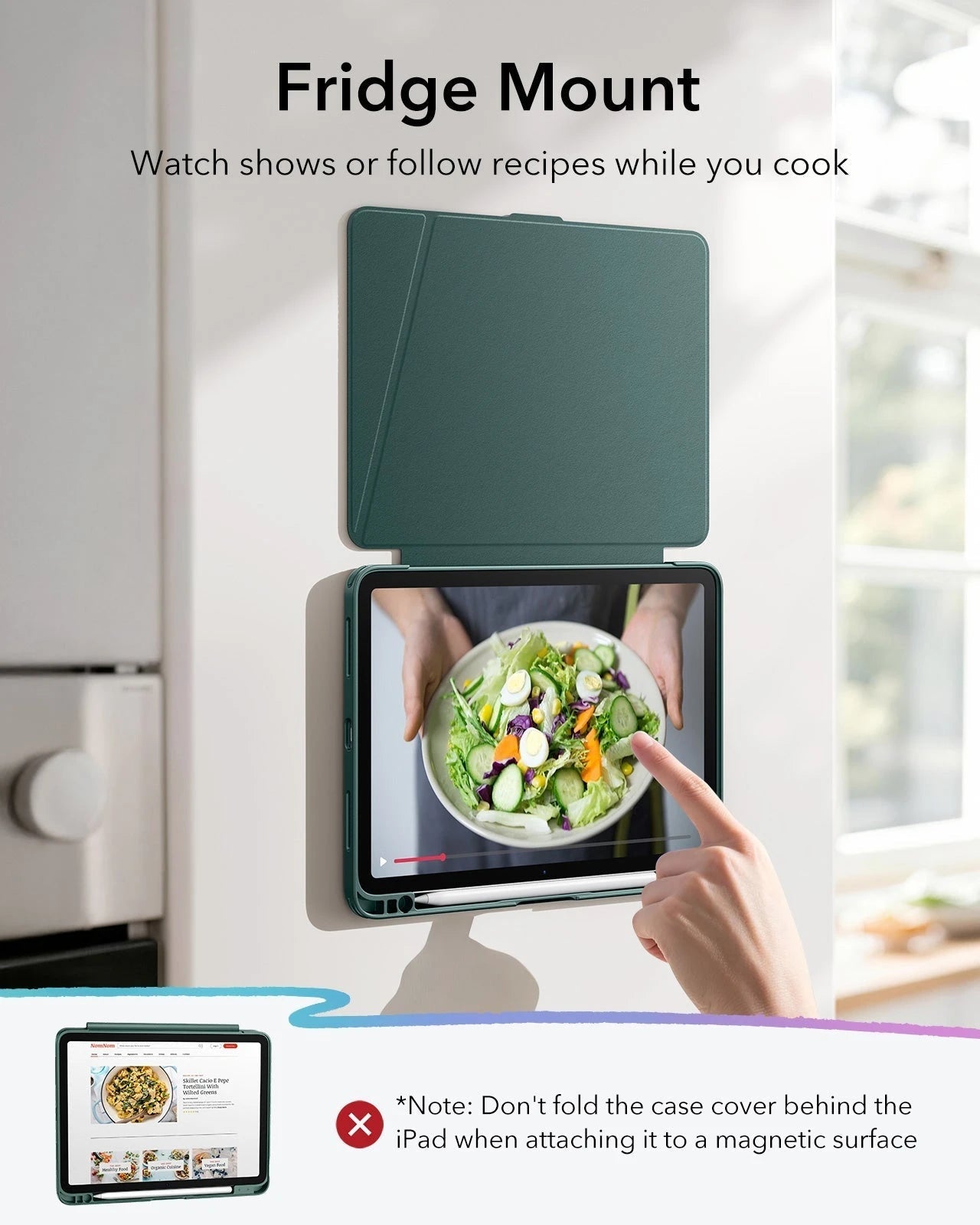 iPad Air 11" (M4) 2026 Flip Magnetic Case with Pencil Holder - Green ESR ESR