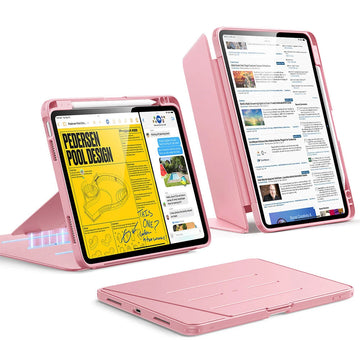 Coque magnétique Flip iPad Air 11" (M4) 2026 avec support pour stylet - Pink