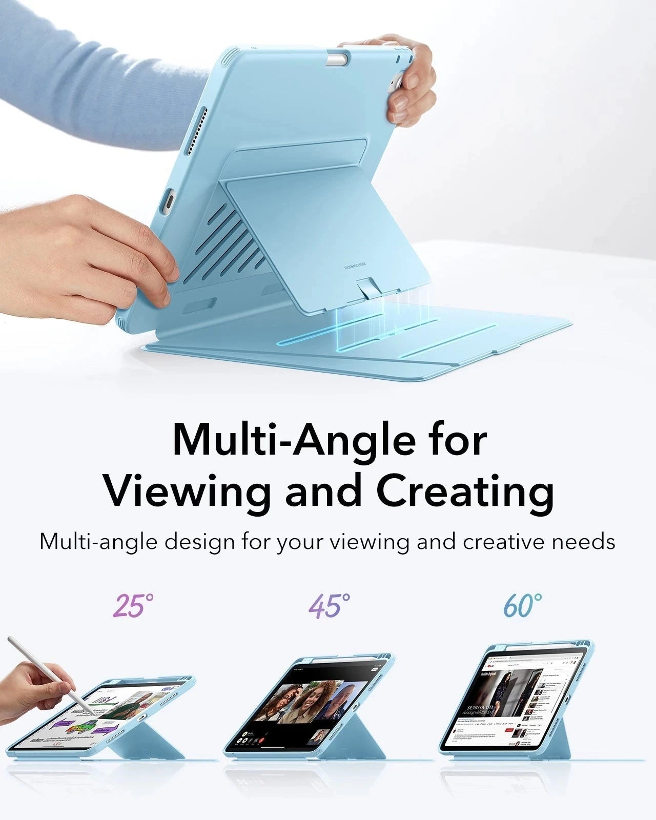 iPad Air 11" (M4) 2026 Flip Magnetic Case with Pencil Holder - Sky Blue ESR ESR