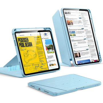 iPad Air 11" (M4) 2026 Flip Magnet-Hülle mit Pencil-Halter - Sky Blue