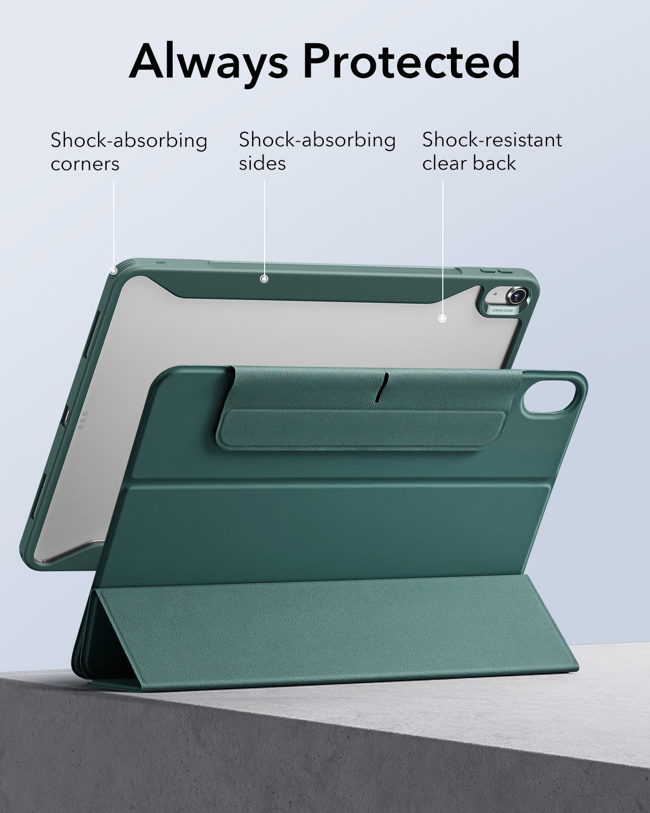 iPad Air 11" (M4) 2026 Rebound Hybrid Case 360 - Forest Green ESR ESR