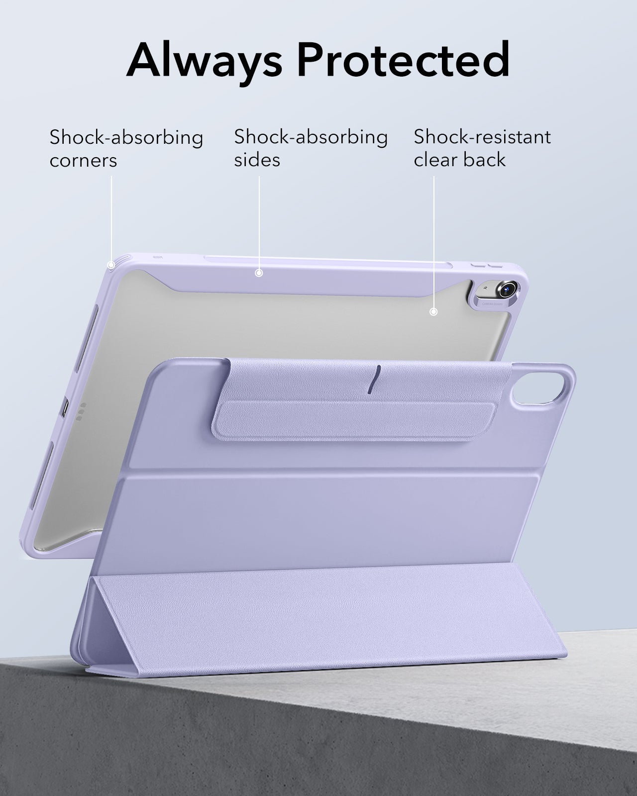 iPad Air 11" (M4) 2026 Rebound Hybrid Case 360 - Light Purple ESR ESR