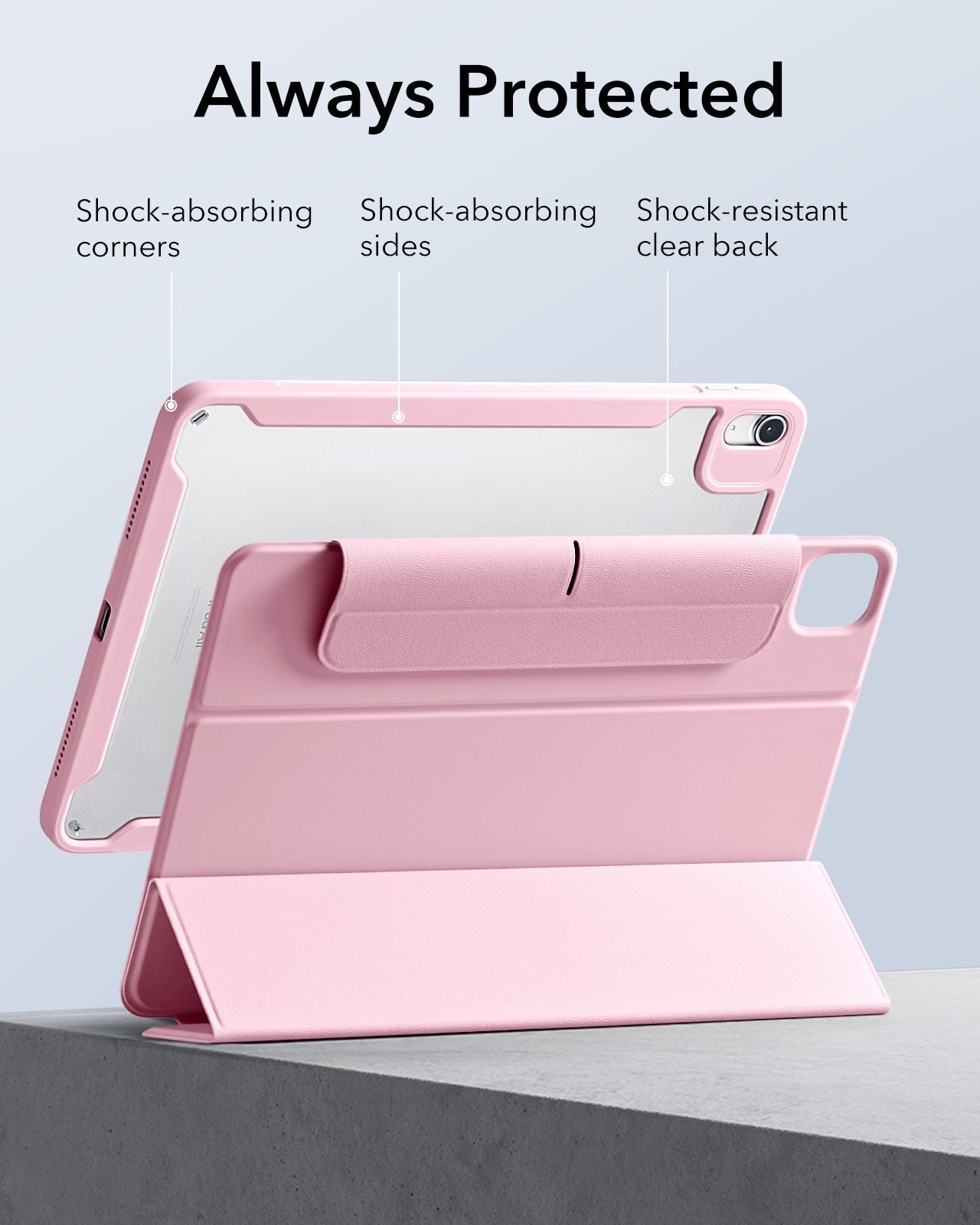iPad Air 11" (M4) 2026 Rebound Hybrid Case 360 - Pink ESR ESR