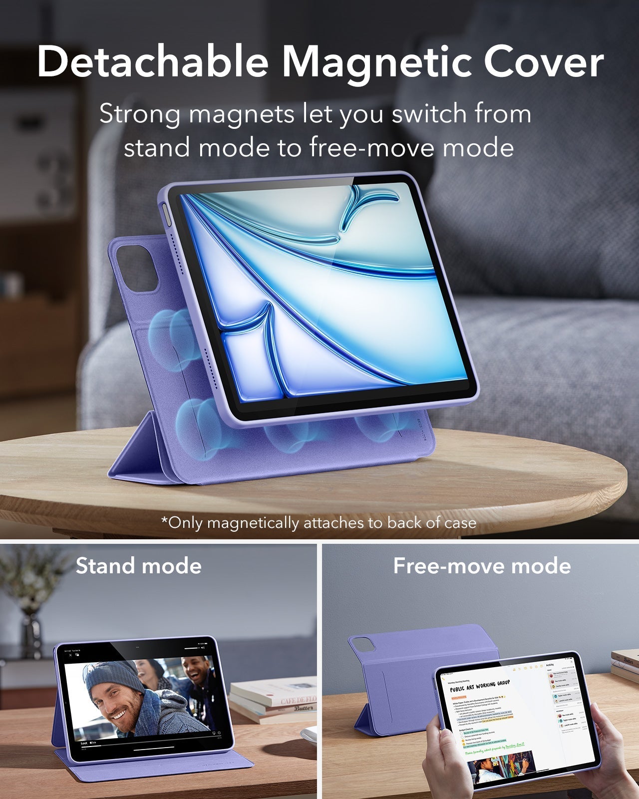 iPad Air 11" (M4) 2026 Rebound Hybrid Case 360 - Purple ESR ESR