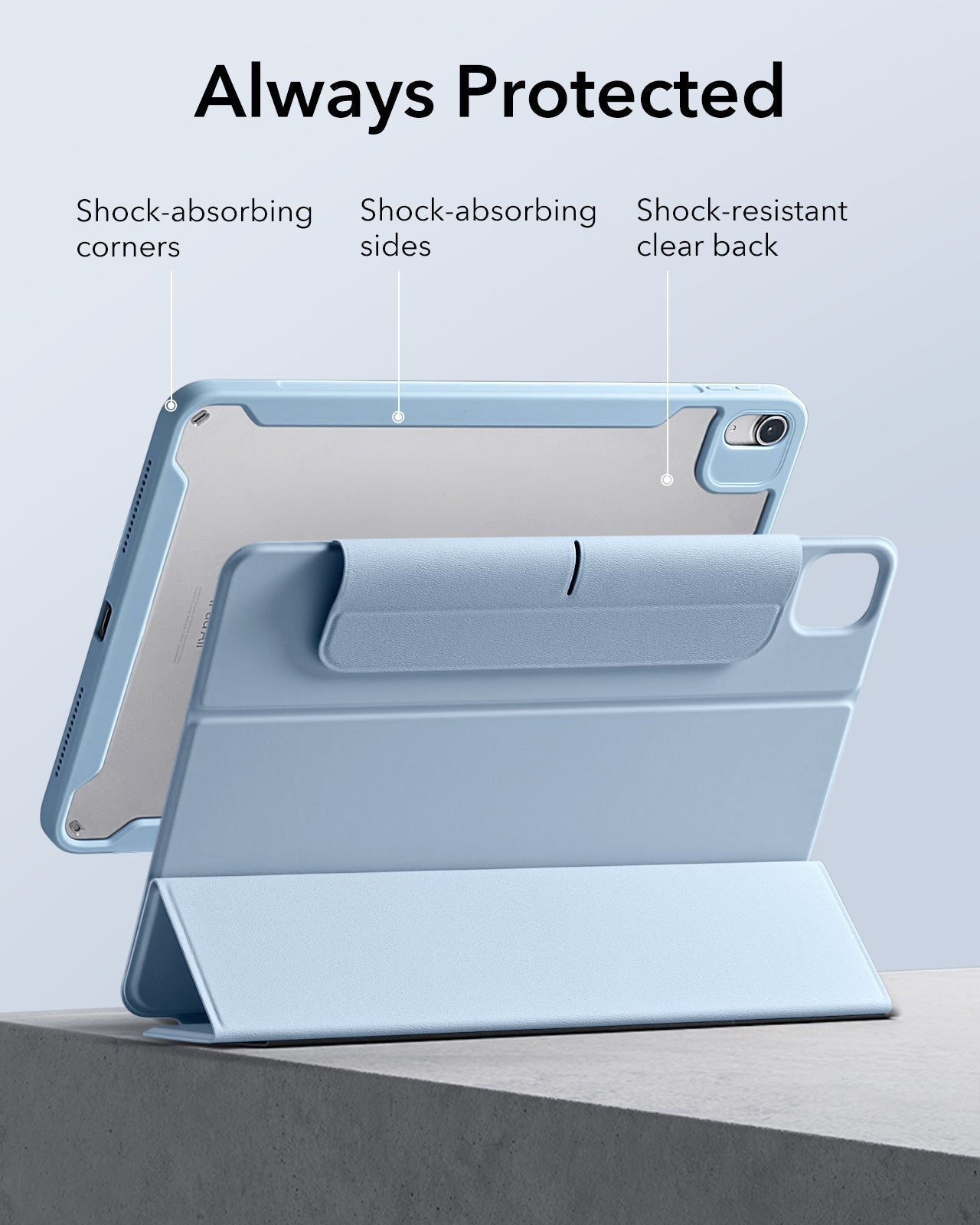 iPad Air 11" (M4) 2026 Rebound Hybrid Case 360 - Sky Blue ESR ESR