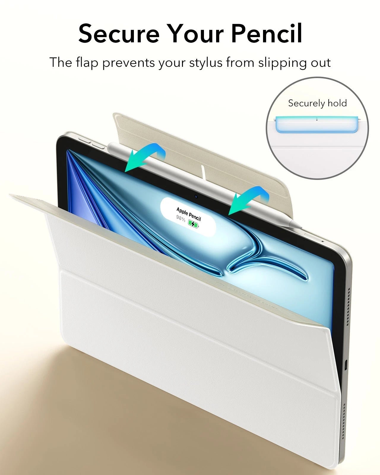 iPad Air 11" (M4) 2026 Rebound Magnetic Case - Brilliant White ESR ESR