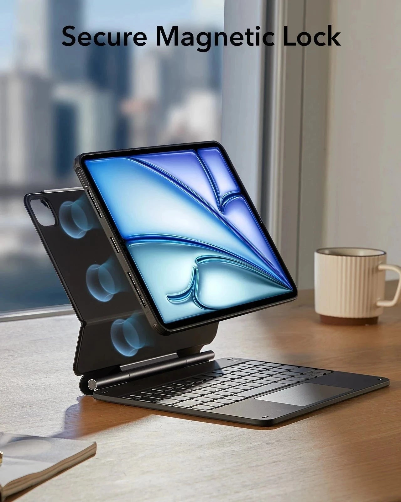 iPad Air 11" (M4) 2026 Rebound Magnetic Keyboard Case 360 -Secure Magnetic Lock