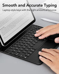 Black Rebound iPad Air 11-inch (M4) 2026 Magnetic Folio Keyboard Case-Smooth and accurate typing