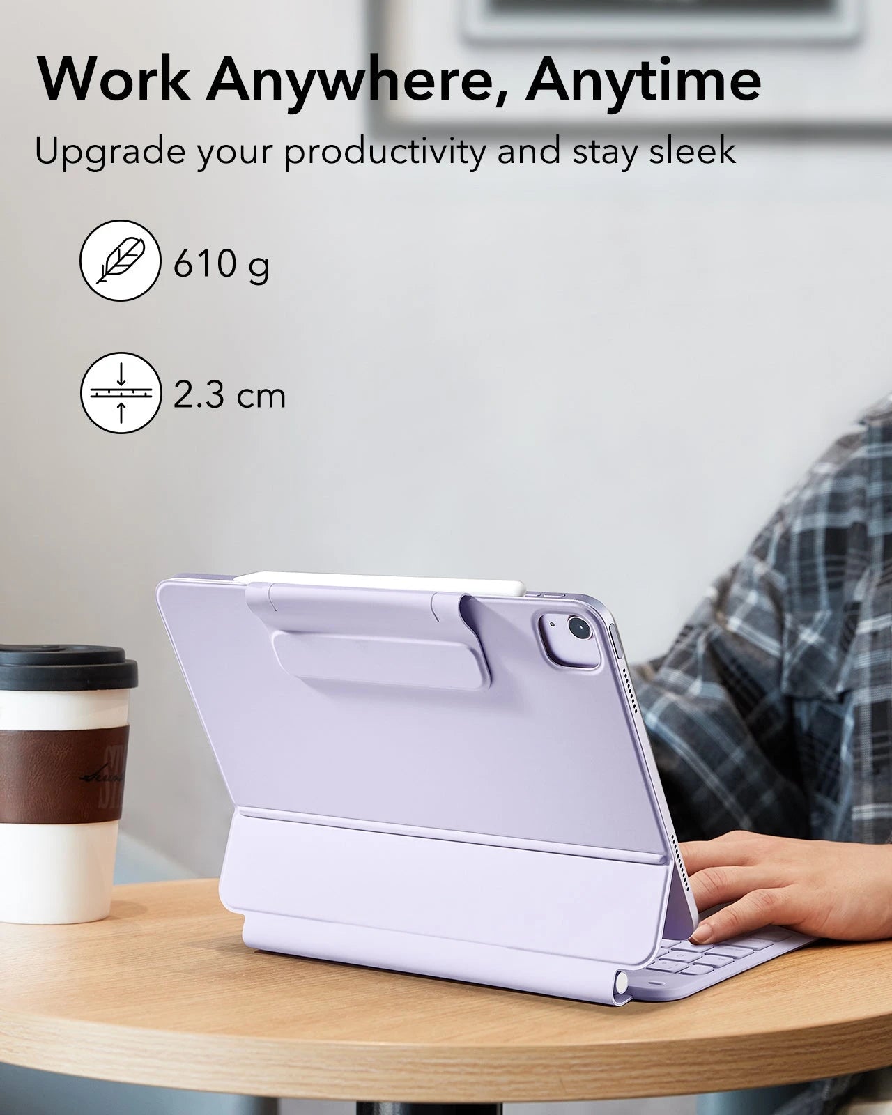 iPad Air 11” (M4) 2026 Rebound Magnetic Keyboard Case-work anywhere，anytime