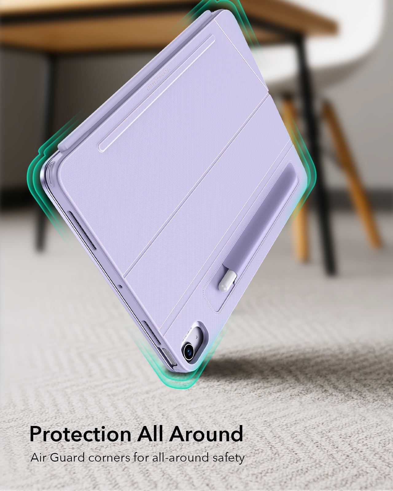 the ipad case with keyboard protection all around