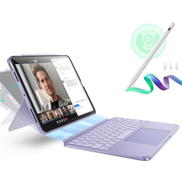 Coque clavier Shift pour iPad Air 11 pouces (M4) 2026 (détachable)- Disposition US – Violet 